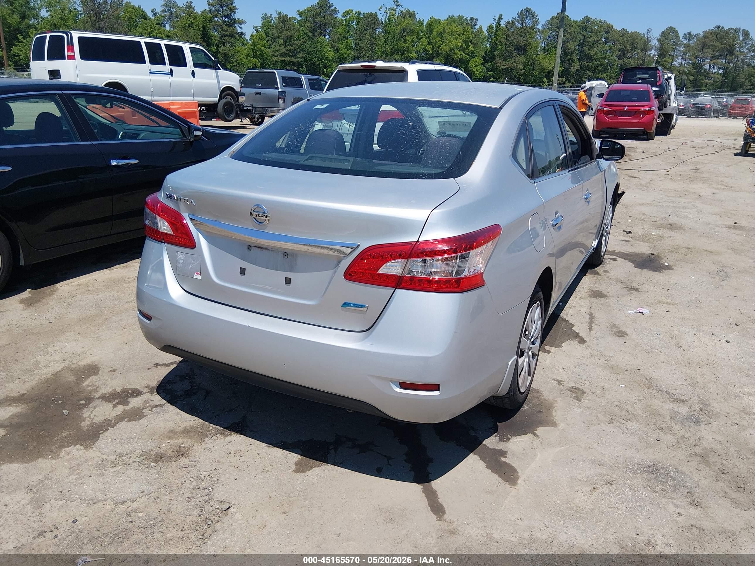 2014 Nissan Sentra S Silver vin: 3N1AB7AP9EY337771