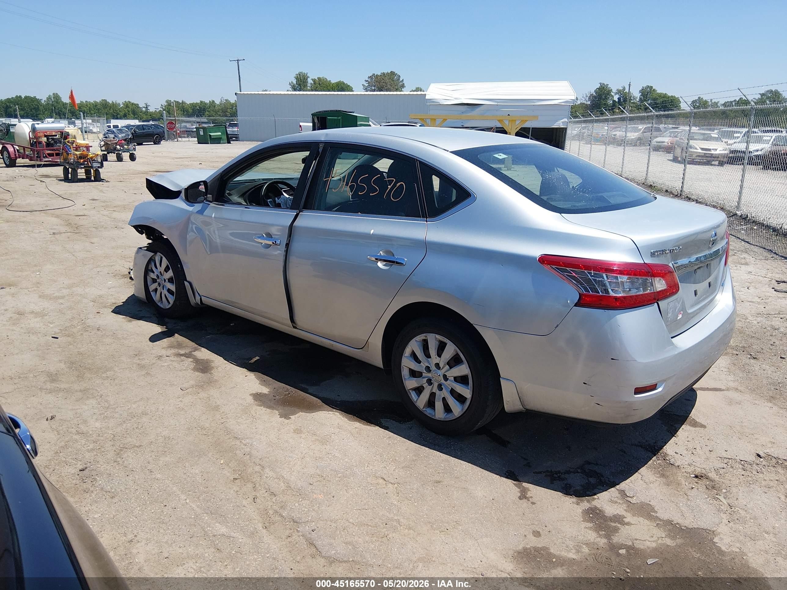 2014 Nissan Sentra S Silver vin: 3N1AB7AP9EY337771