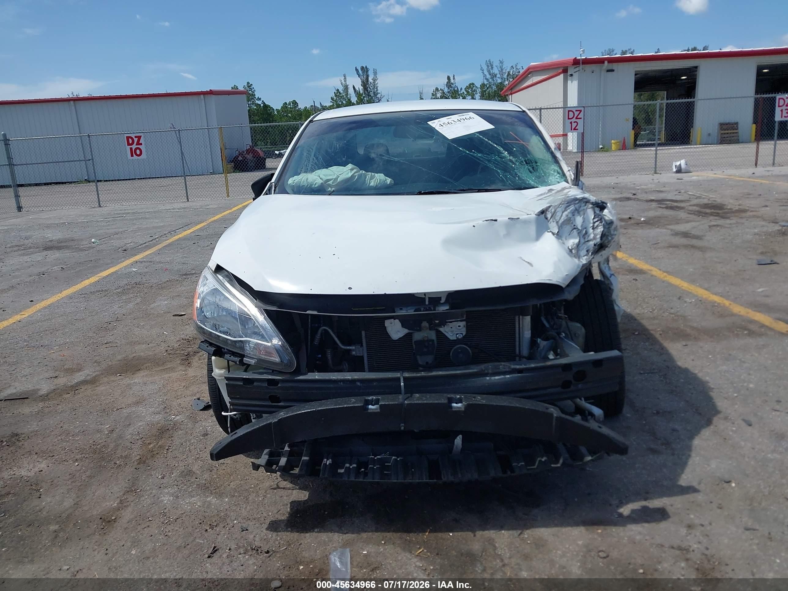 2015 Nissan Sentra Fe+ S/s/sl/sr/sv White vin: 3N1AB7AP9FL633243