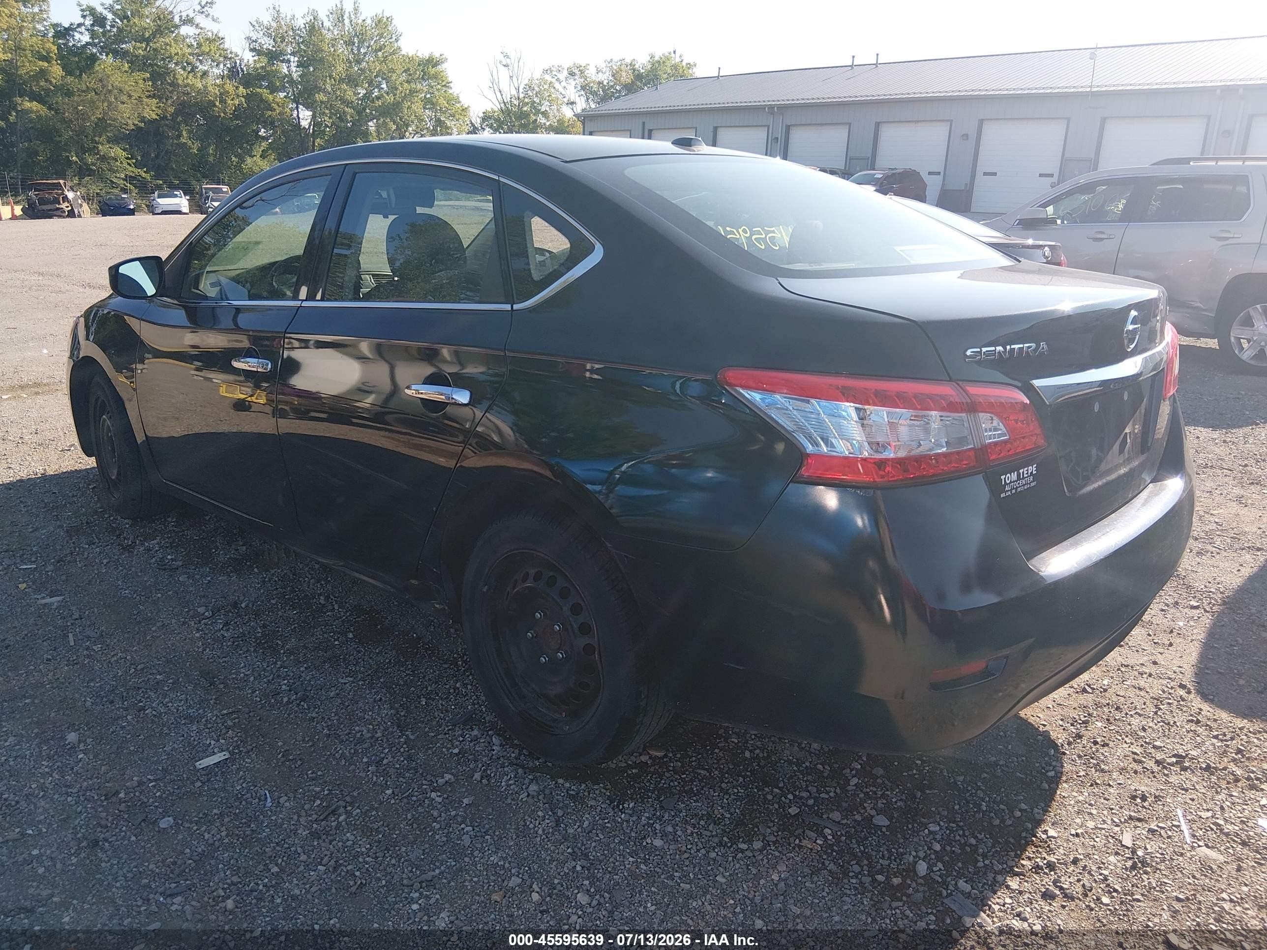 2015 Nissan Sentra Fe+ S/s/sl/sr/sv Black vin: 3N1AB7AP9FL646512