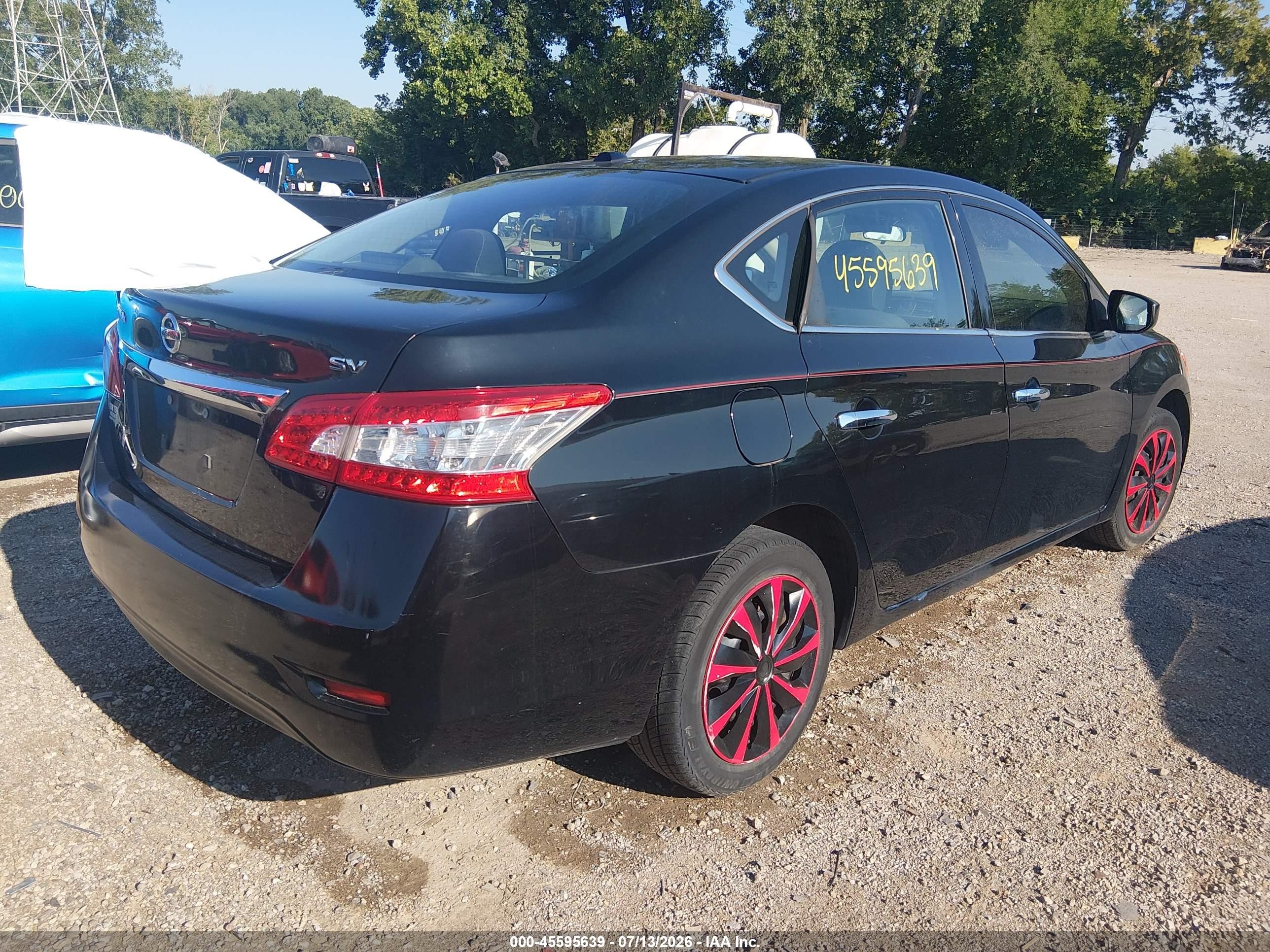2015 Nissan Sentra Fe+ S/s/sl/sr/sv Black vin: 3N1AB7AP9FL646512