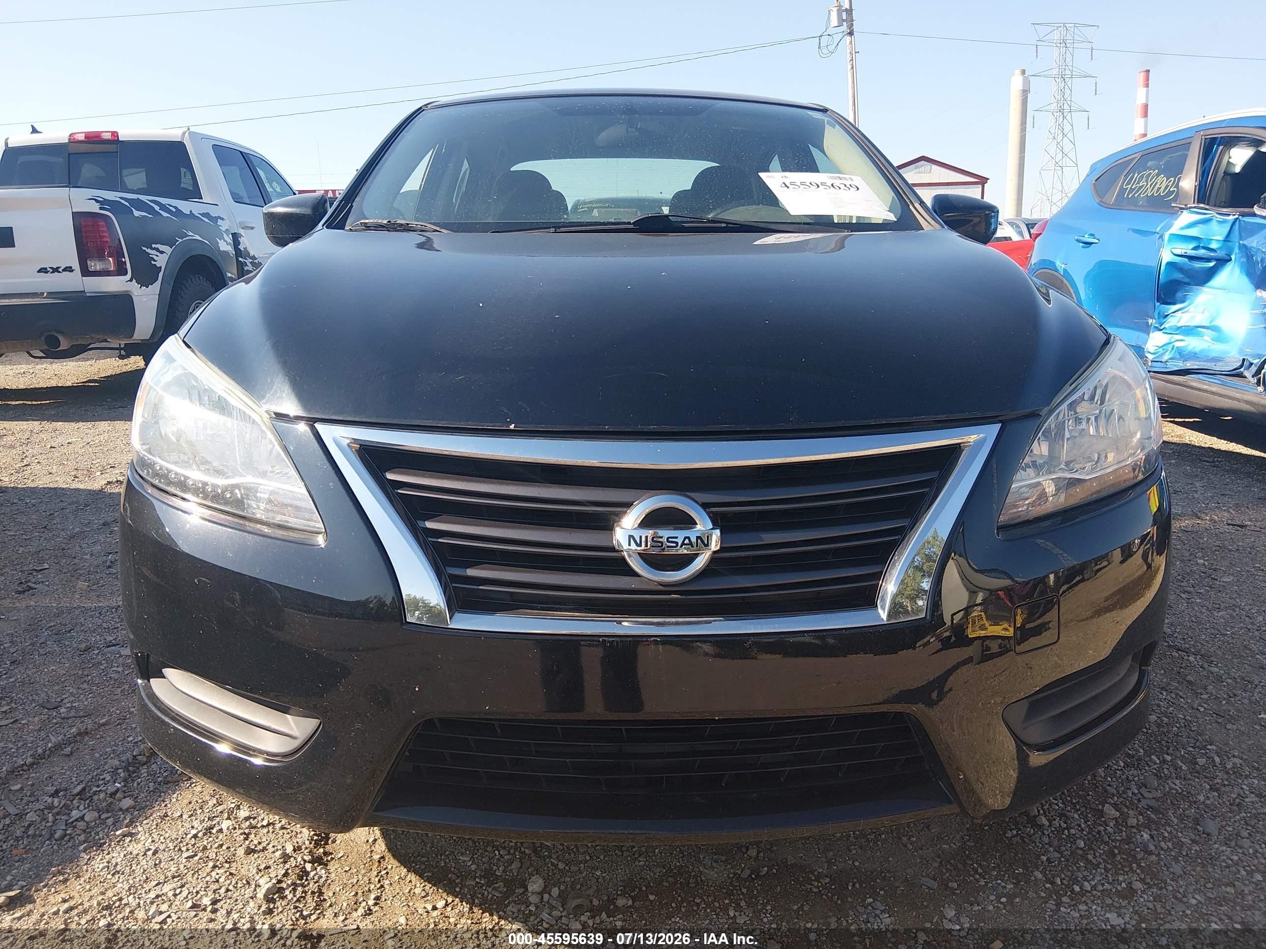 2015 Nissan Sentra Fe+ S/s/sl/sr/sv Black vin: 3N1AB7AP9FL646512