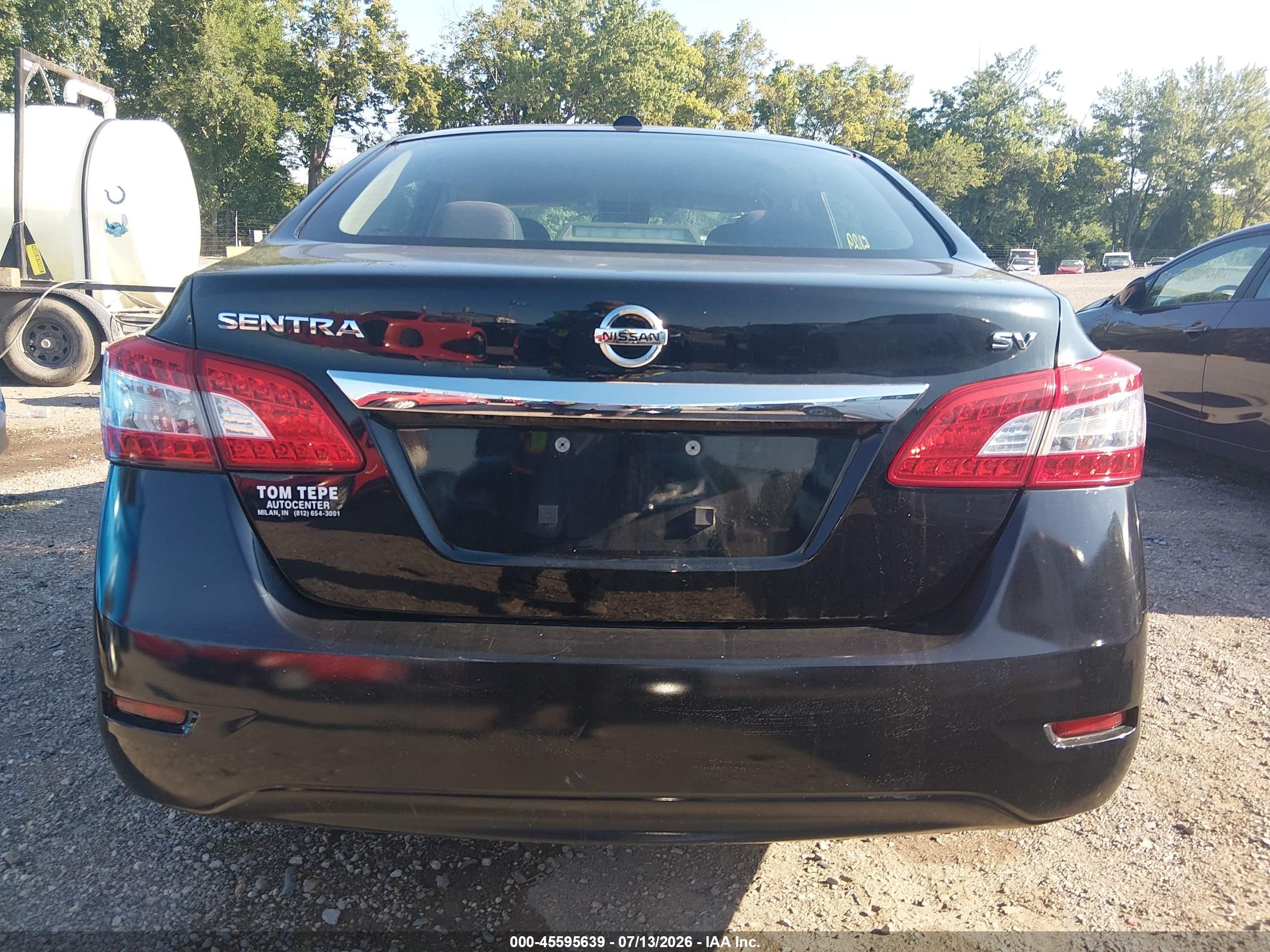 2015 Nissan Sentra Fe+ S/s/sl/sr/sv Black vin: 3N1AB7AP9FL646512