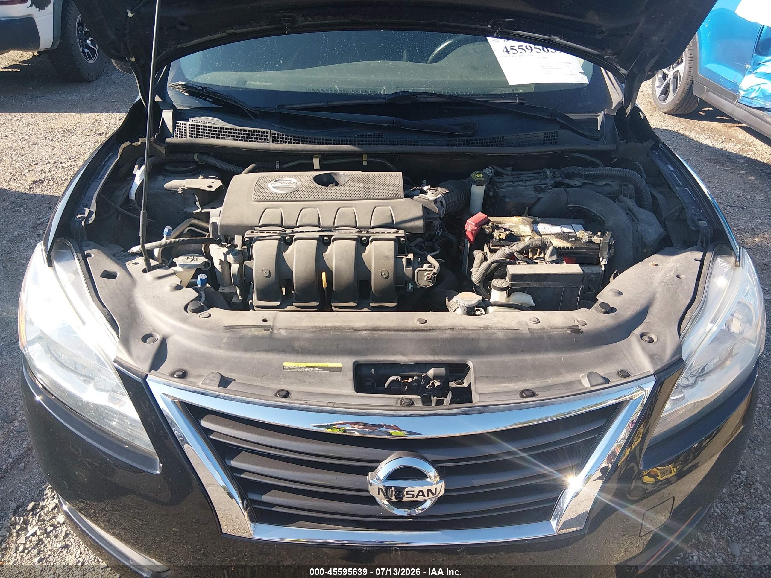 2015 Nissan Sentra Fe+ S/s/sl/sr/sv Black vin: 3N1AB7AP9FL646512