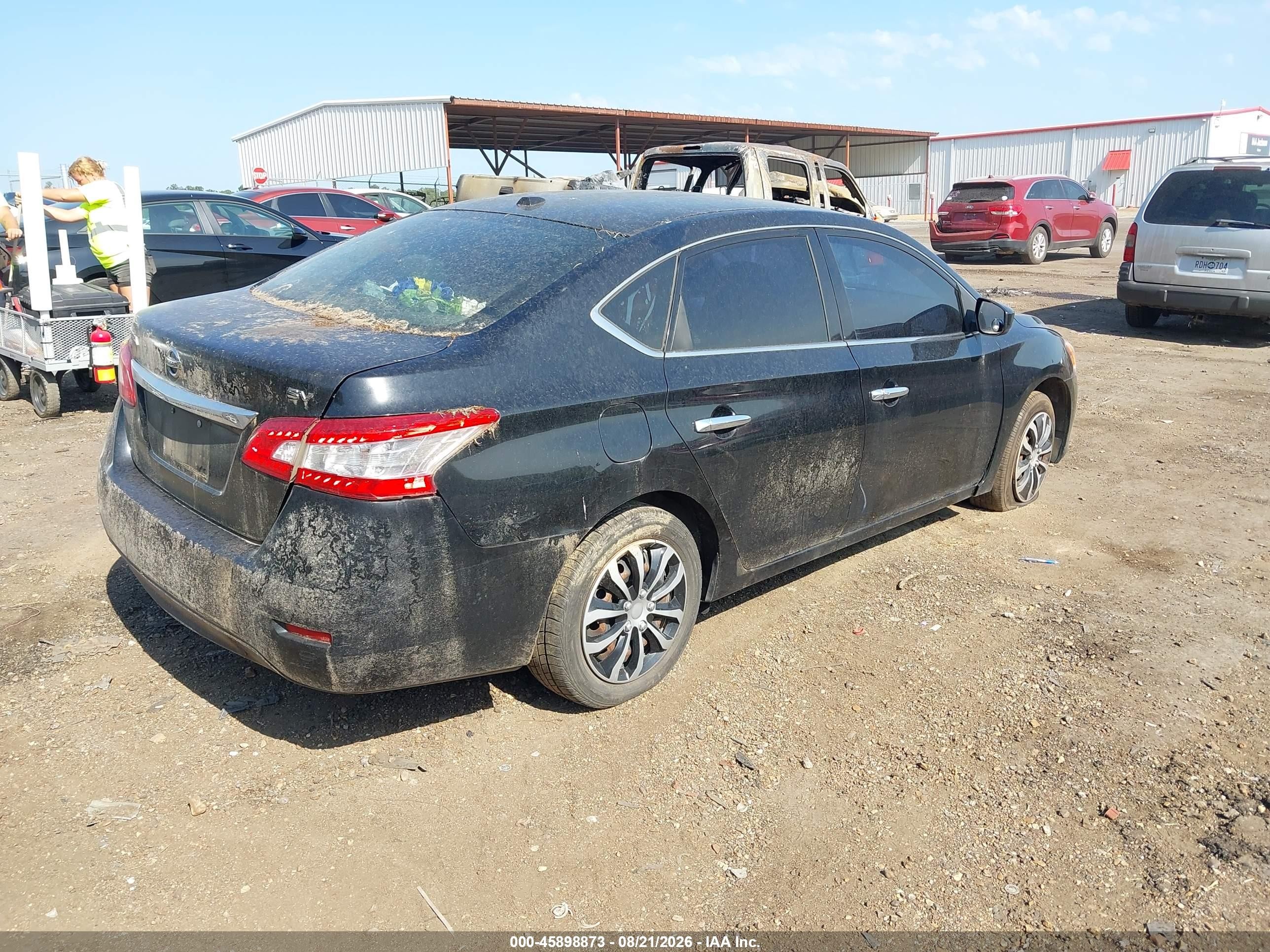 2015 Nissan Sentra Fe+ S/s/sl/sr/sv Black vin: 3N1AB7AP9FL646767