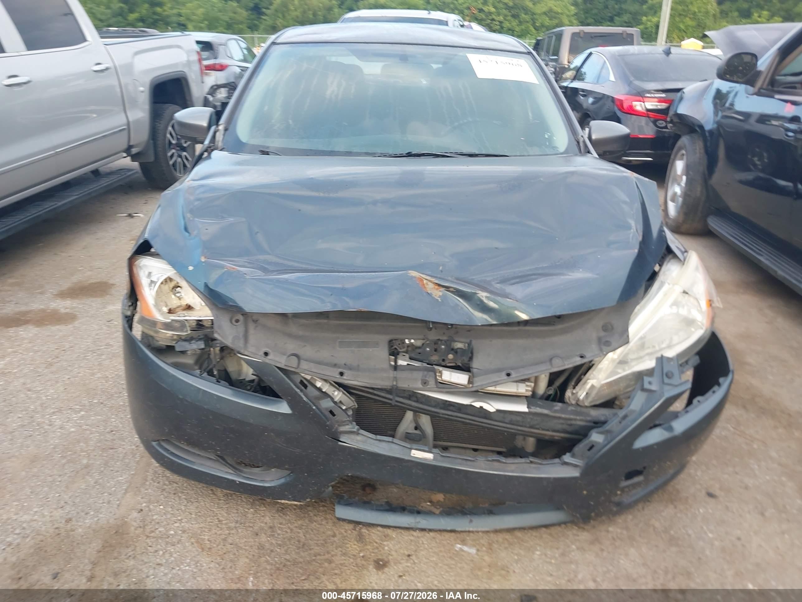2015 Nissan Sentra Fe+ S/s/sl/sr/sv Gray vin: 3N1AB7AP9FL647126