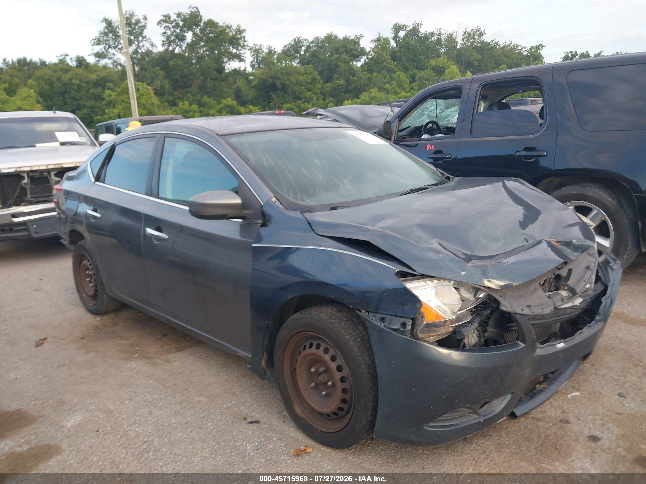 2015 Nissan Sentra Fe+ S/s/sl/sr/sv Gray vin: 3N1AB7AP9FL647126