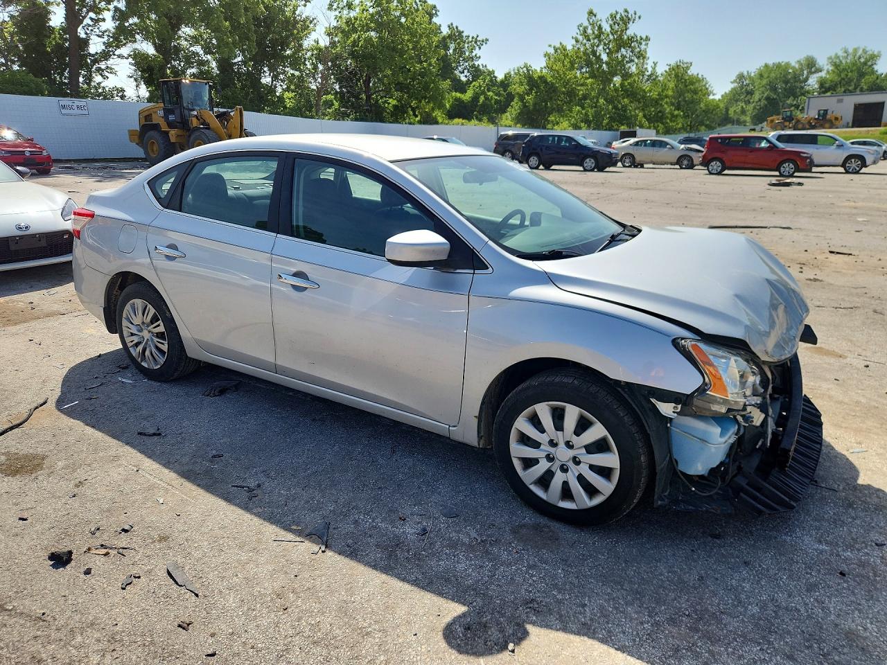 2015 Nissan Sentra Sv Silver vin: 3N1AB7AP9FL650298