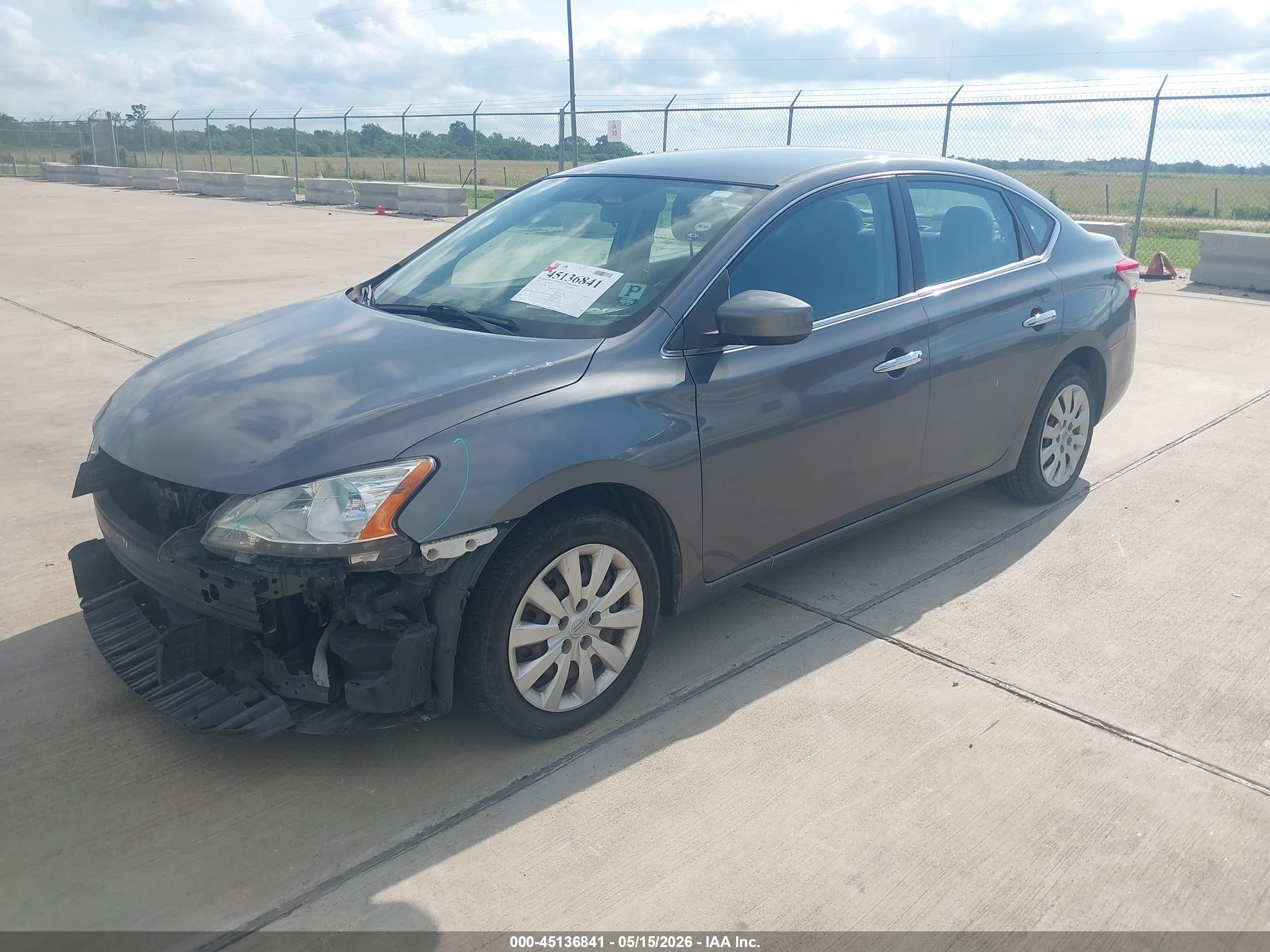 2015 Nissan Sentra Fe+ S/s/sl/sr/sv Gray vin: 3N1AB7AP9FL653637