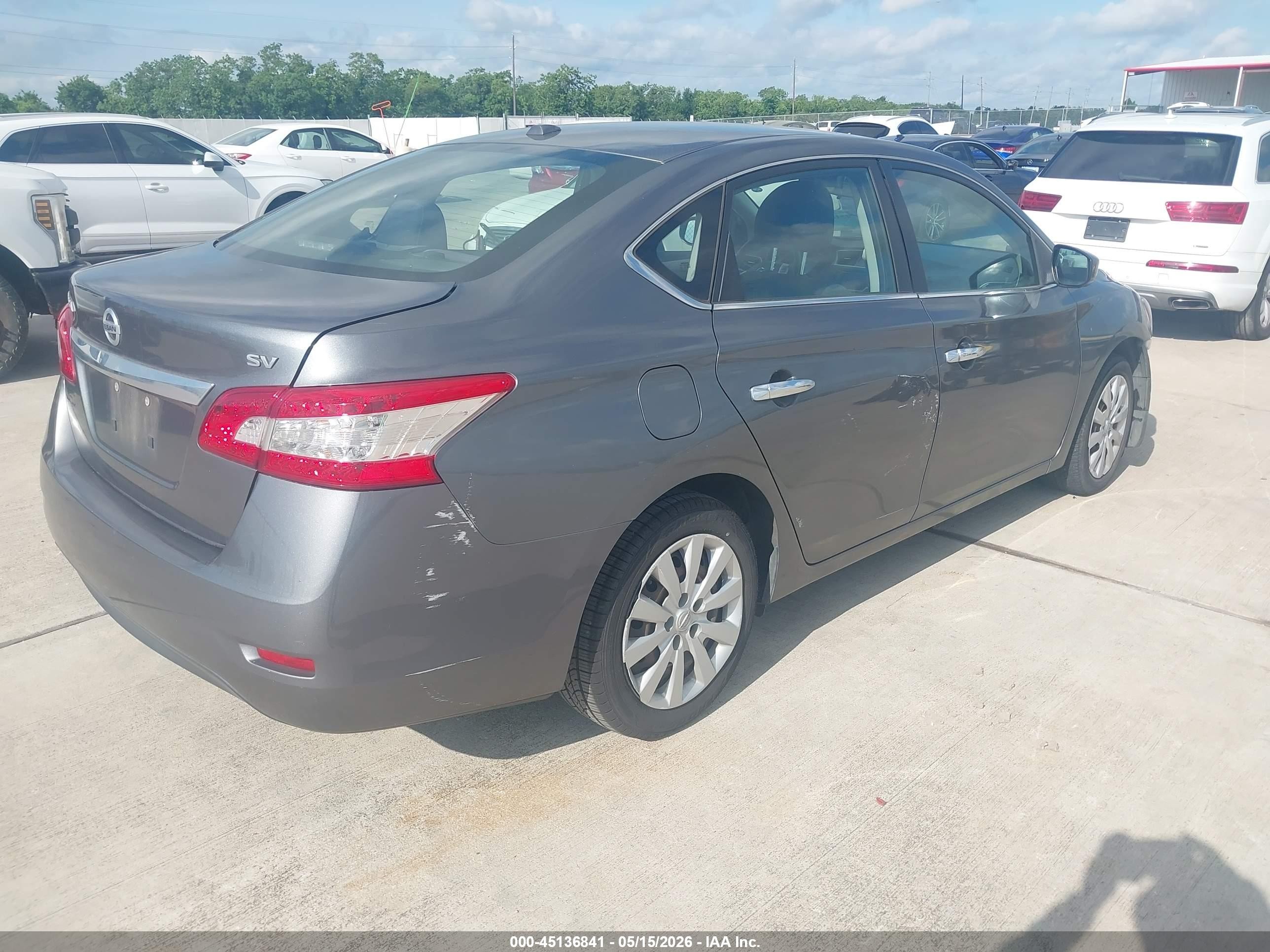 2015 Nissan Sentra Fe+ S/s/sl/sr/sv Gray vin: 3N1AB7AP9FL653637