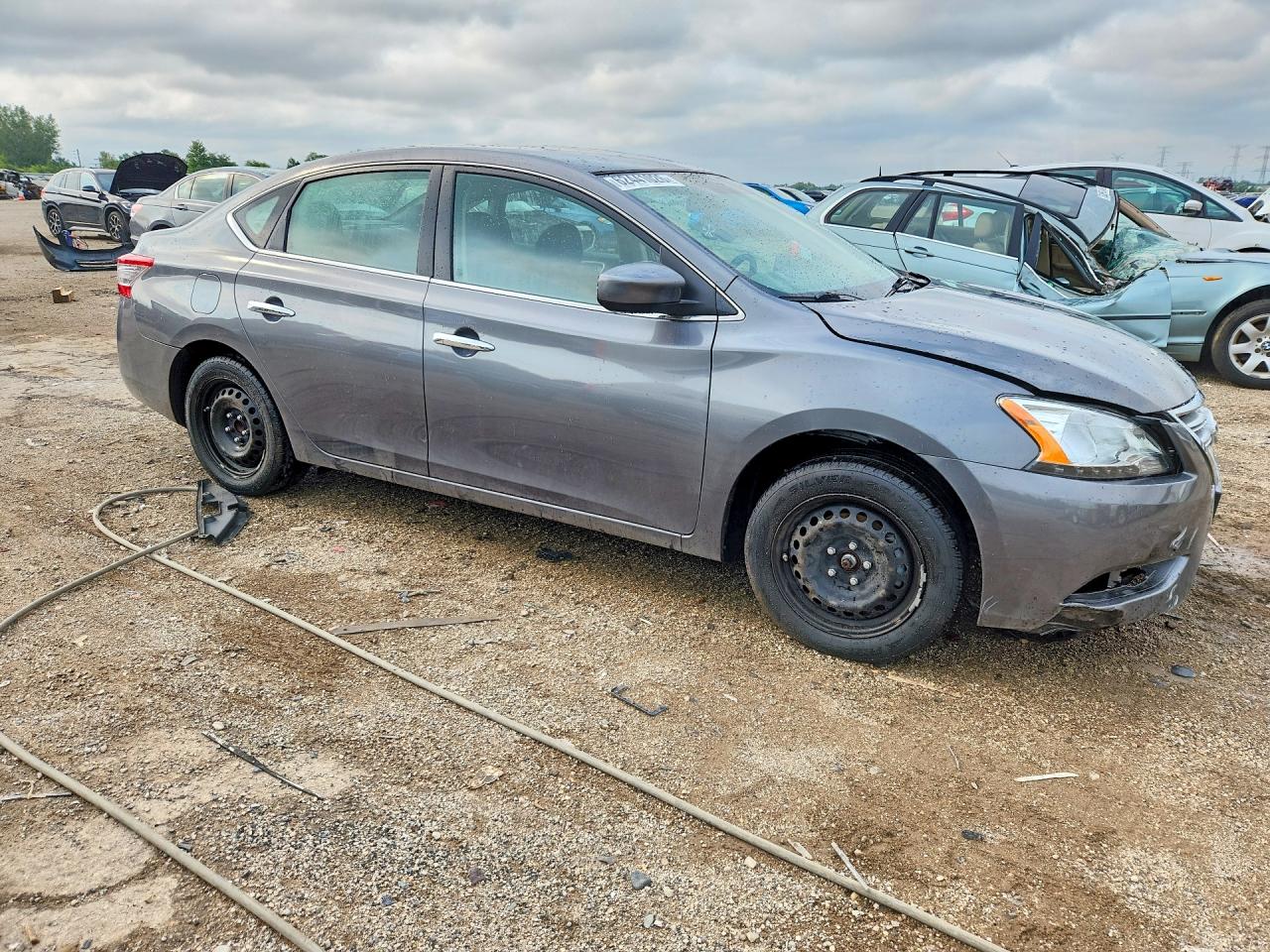 2015 Nissan Sentra Sv Gray vin: 3N1AB7AP9FL661320