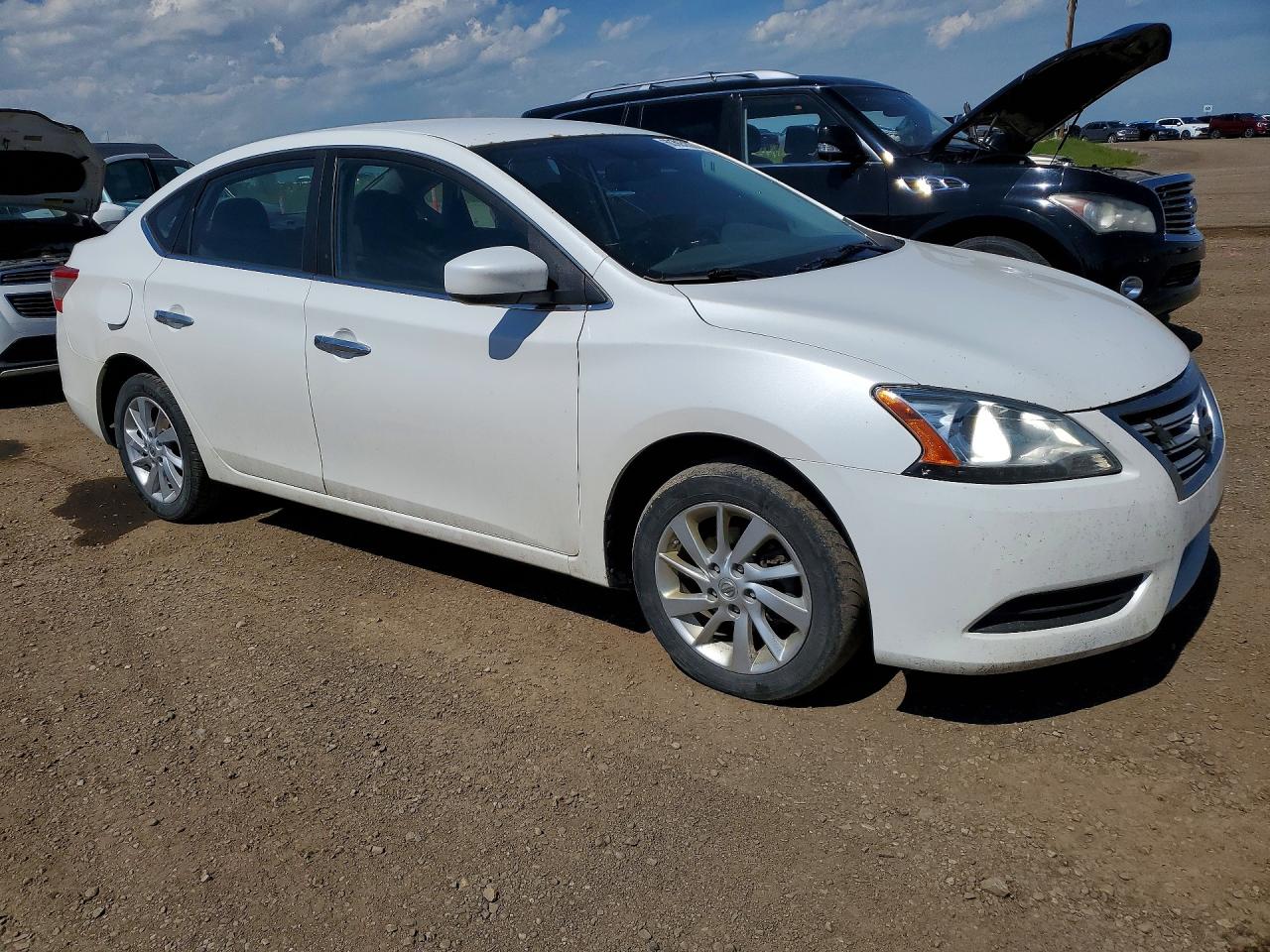 2015 Nissan Sentra S White vin: 3N1AB7AP9FL664136