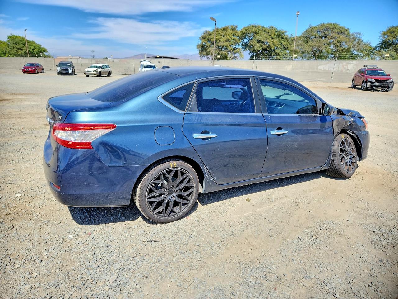 2015 Nissan Sentra Sv Синий vin: 3N1AB7AP9FL674522