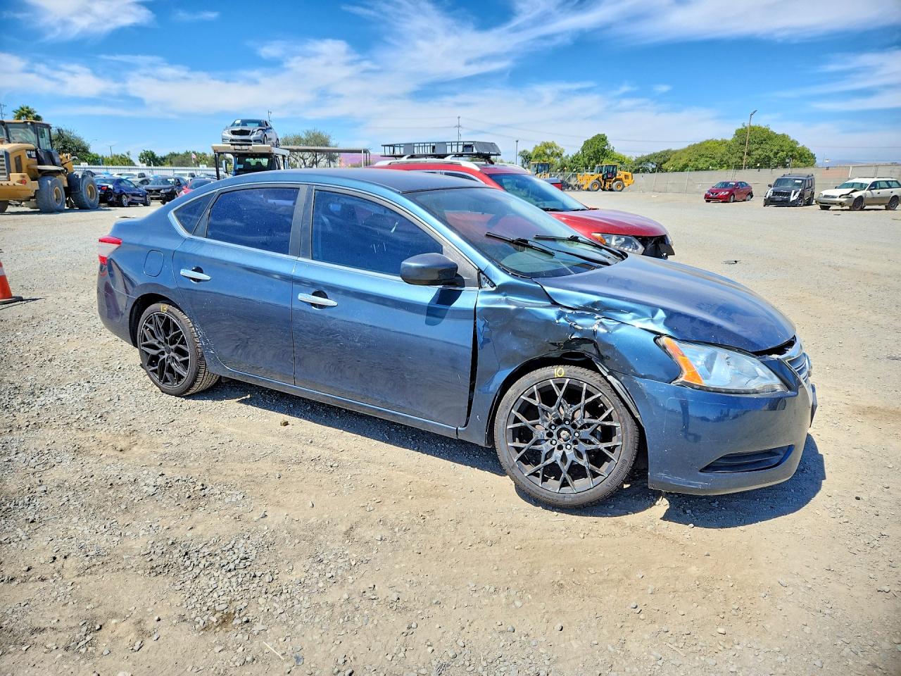2015 Nissan Sentra Sv Синий vin: 3N1AB7AP9FL674522