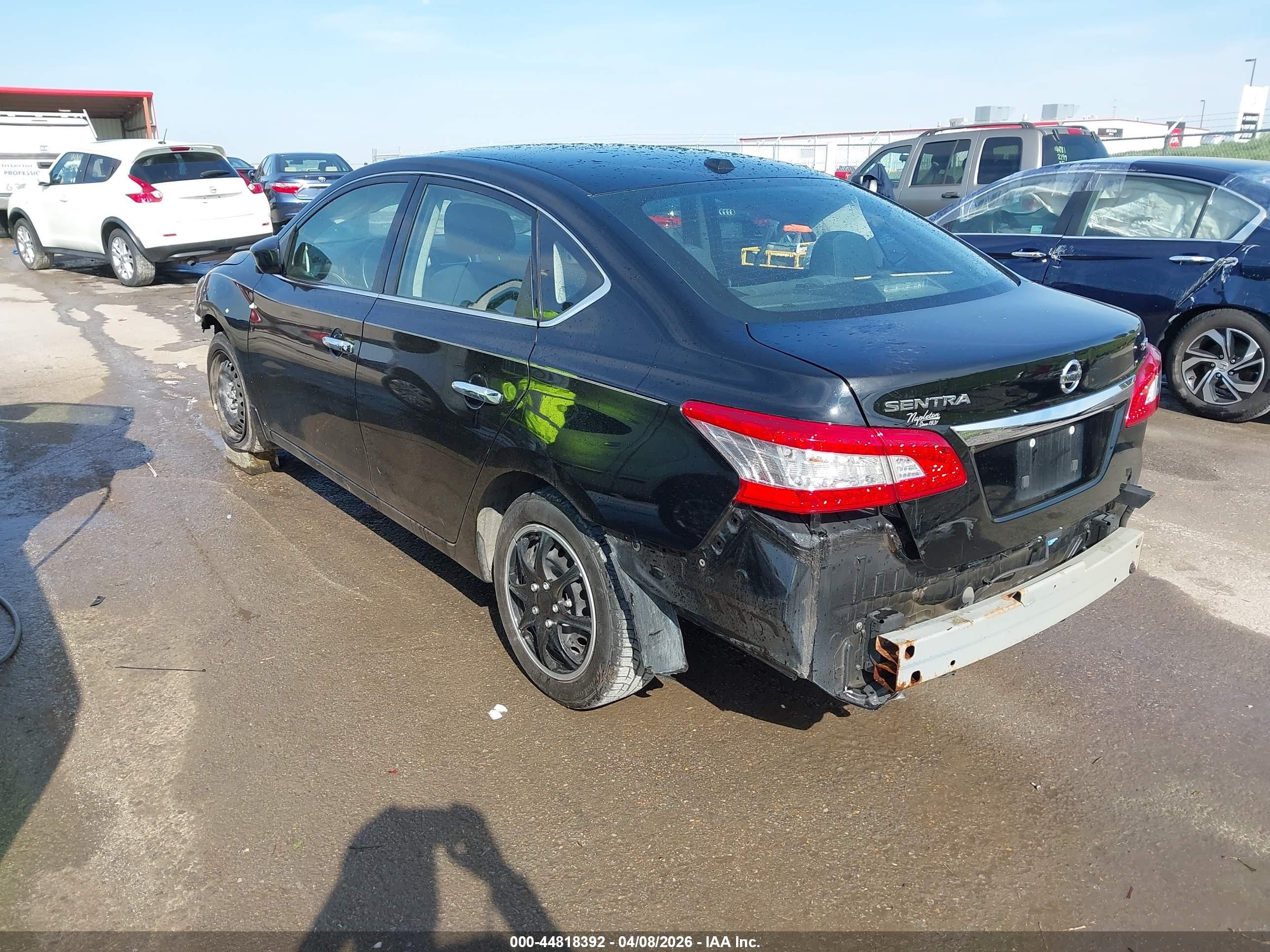 2015 Nissan Sentra Sv Black vin: 3N1AB7AP9FL676089