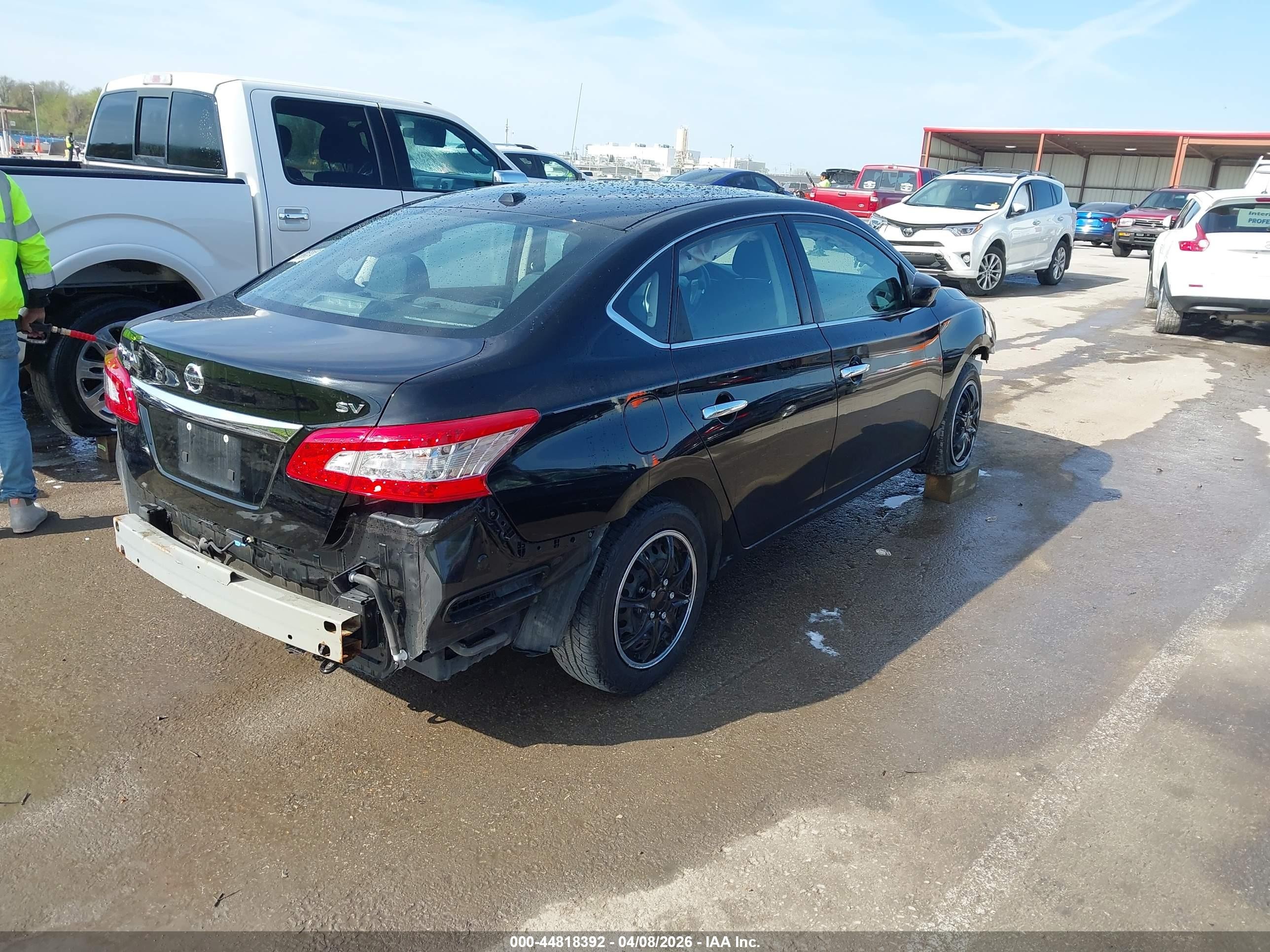 2015 Nissan Sentra Sv Black vin: 3N1AB7AP9FL676089