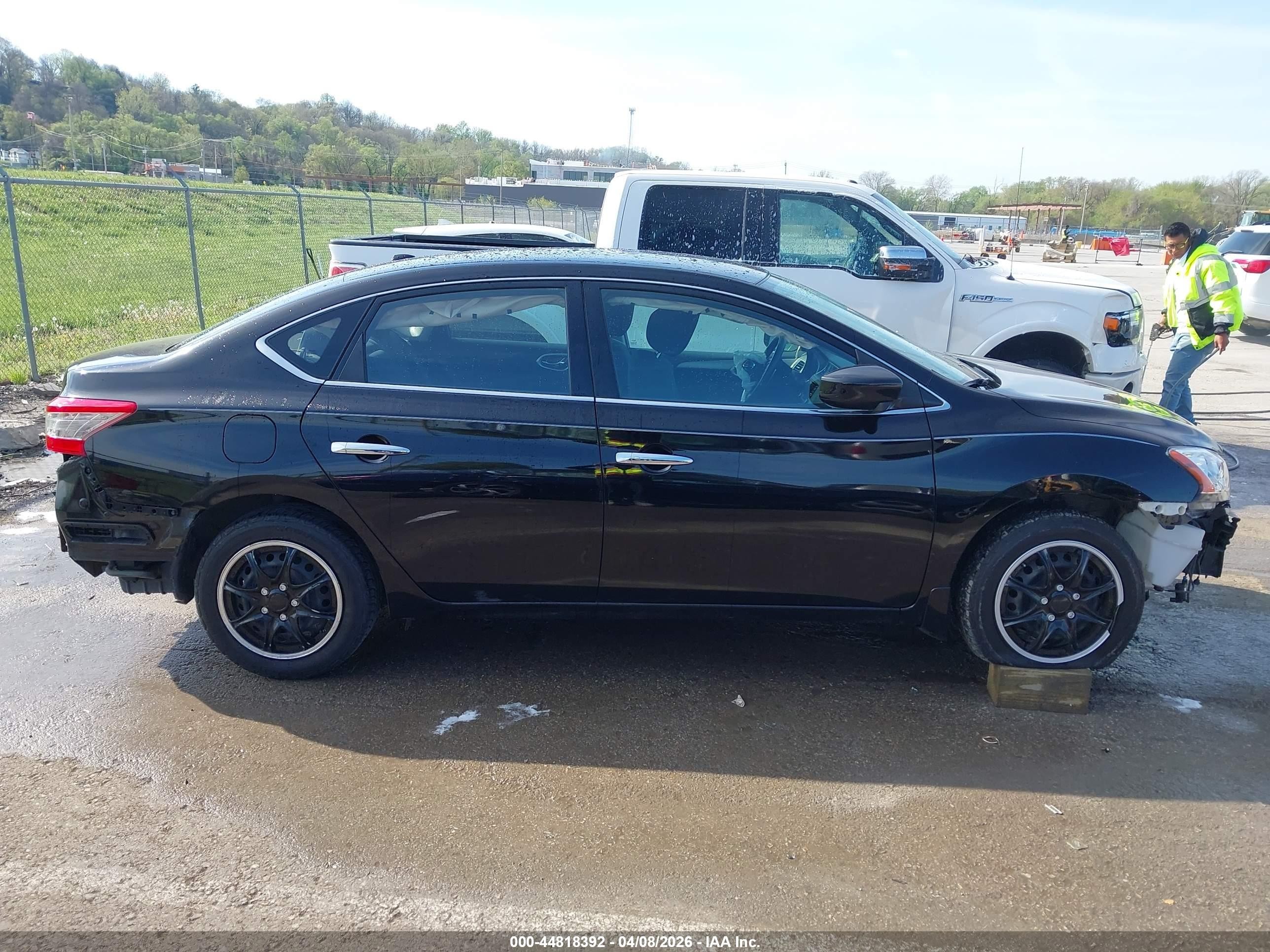 2015 Nissan Sentra Sv Black vin: 3N1AB7AP9FL676089