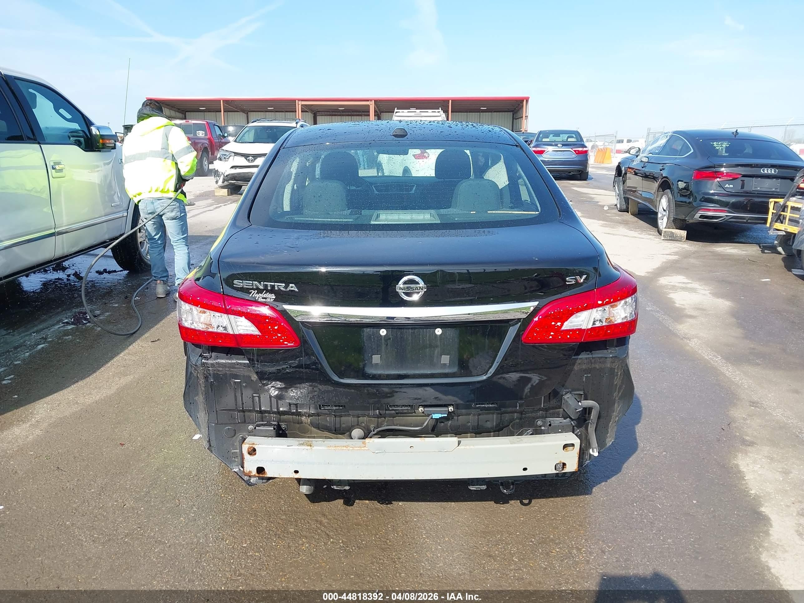 2015 Nissan Sentra Sv Black vin: 3N1AB7AP9FL676089