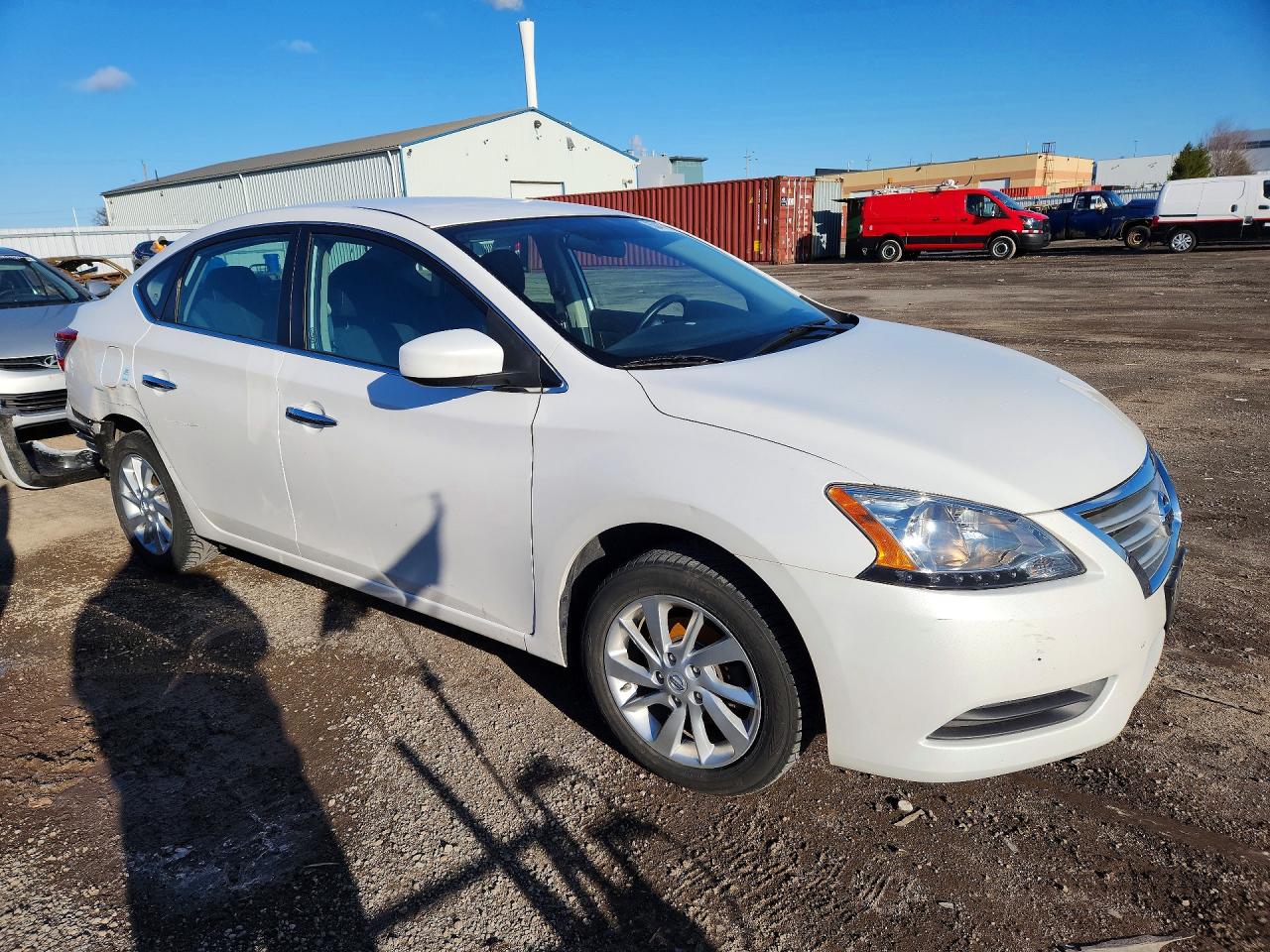 2015 Nissan Sentra Белый vin: 3N1AB7AP9FL676254