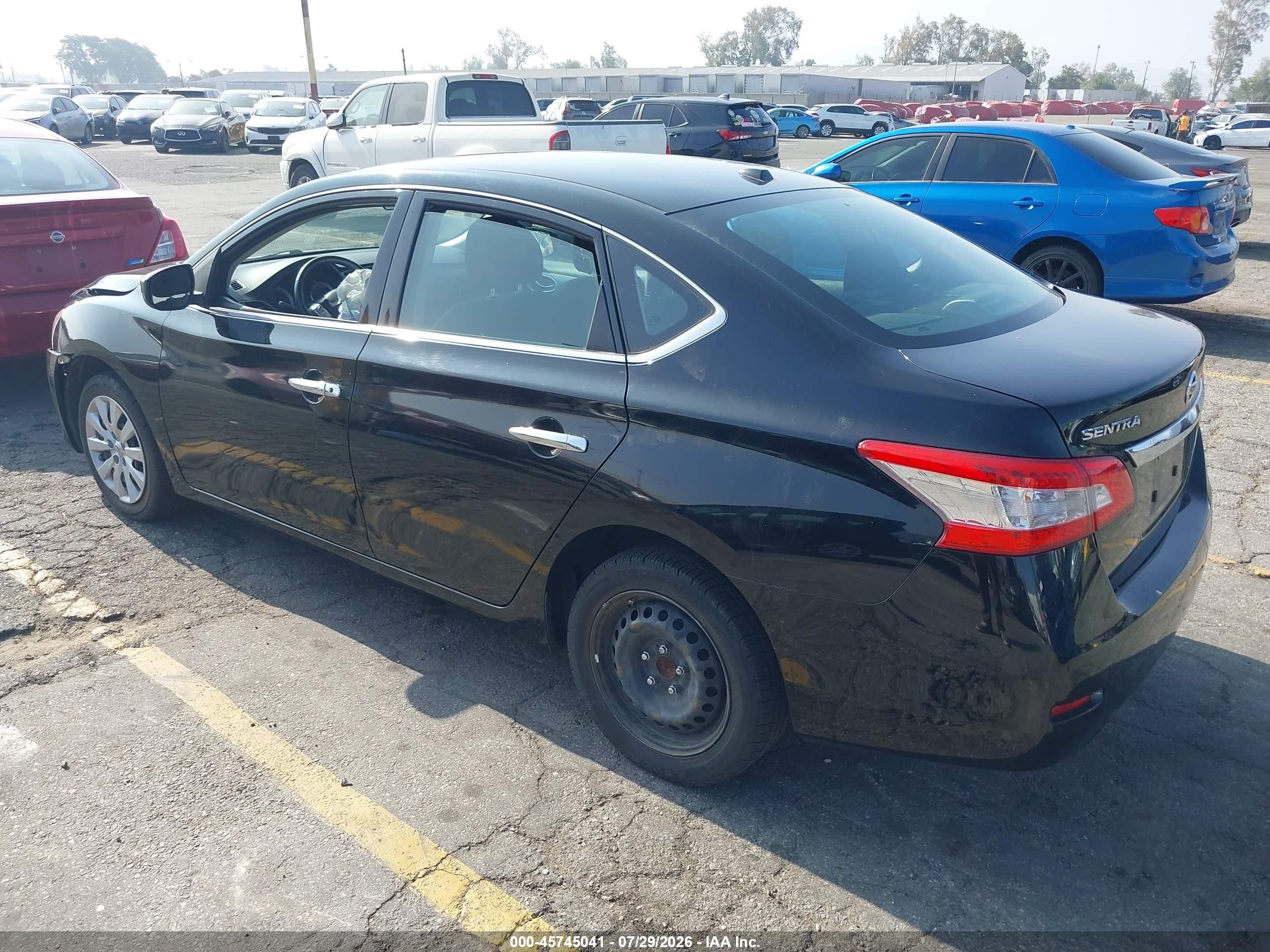 2015 Nissan Sentra Fe+ S/s/sl/sr/sv Black vin: 3N1AB7AP9FL680742