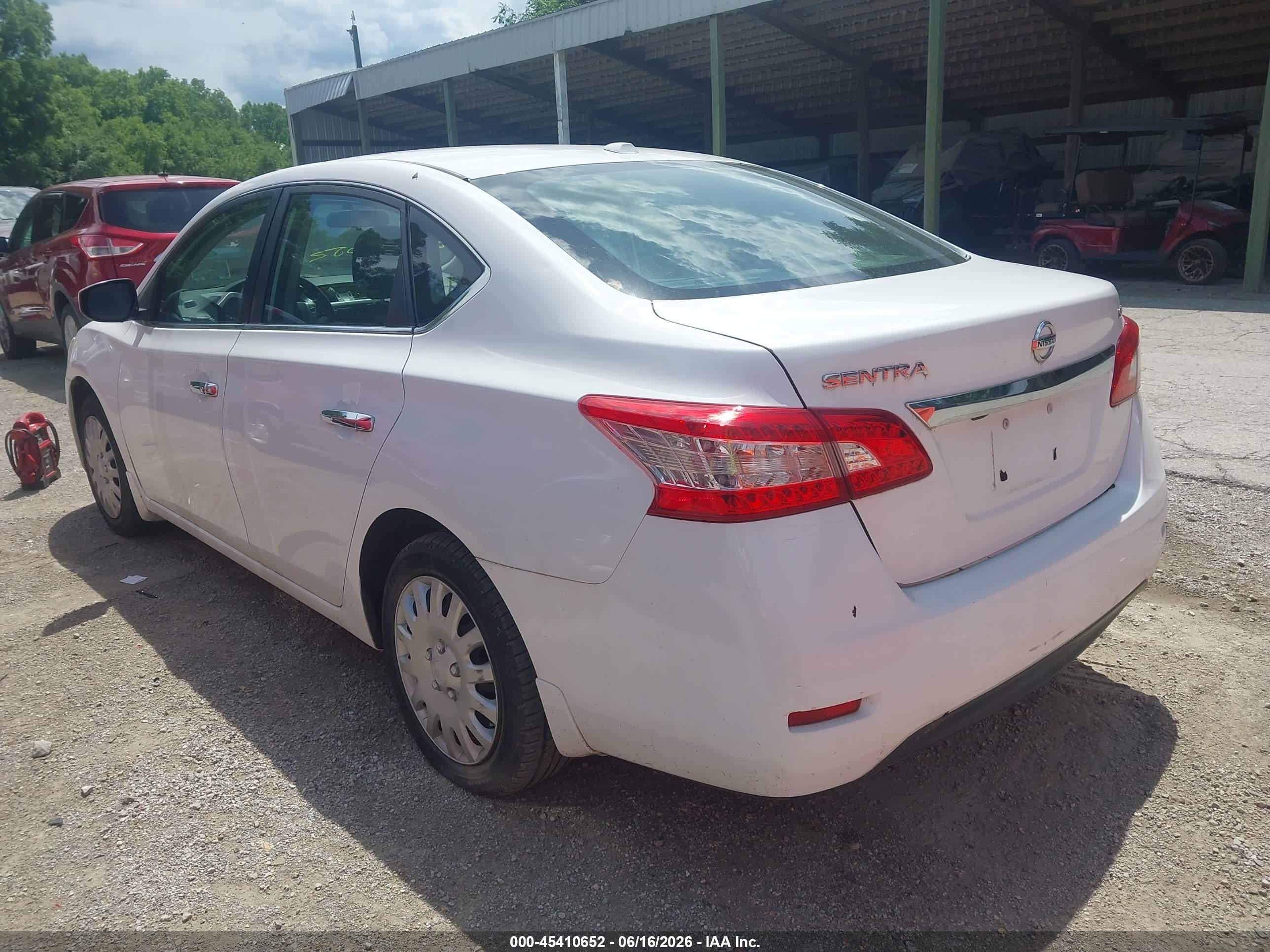 2015 Nissan Sentra Sv White vin: 3N1AB7AP9FL690137