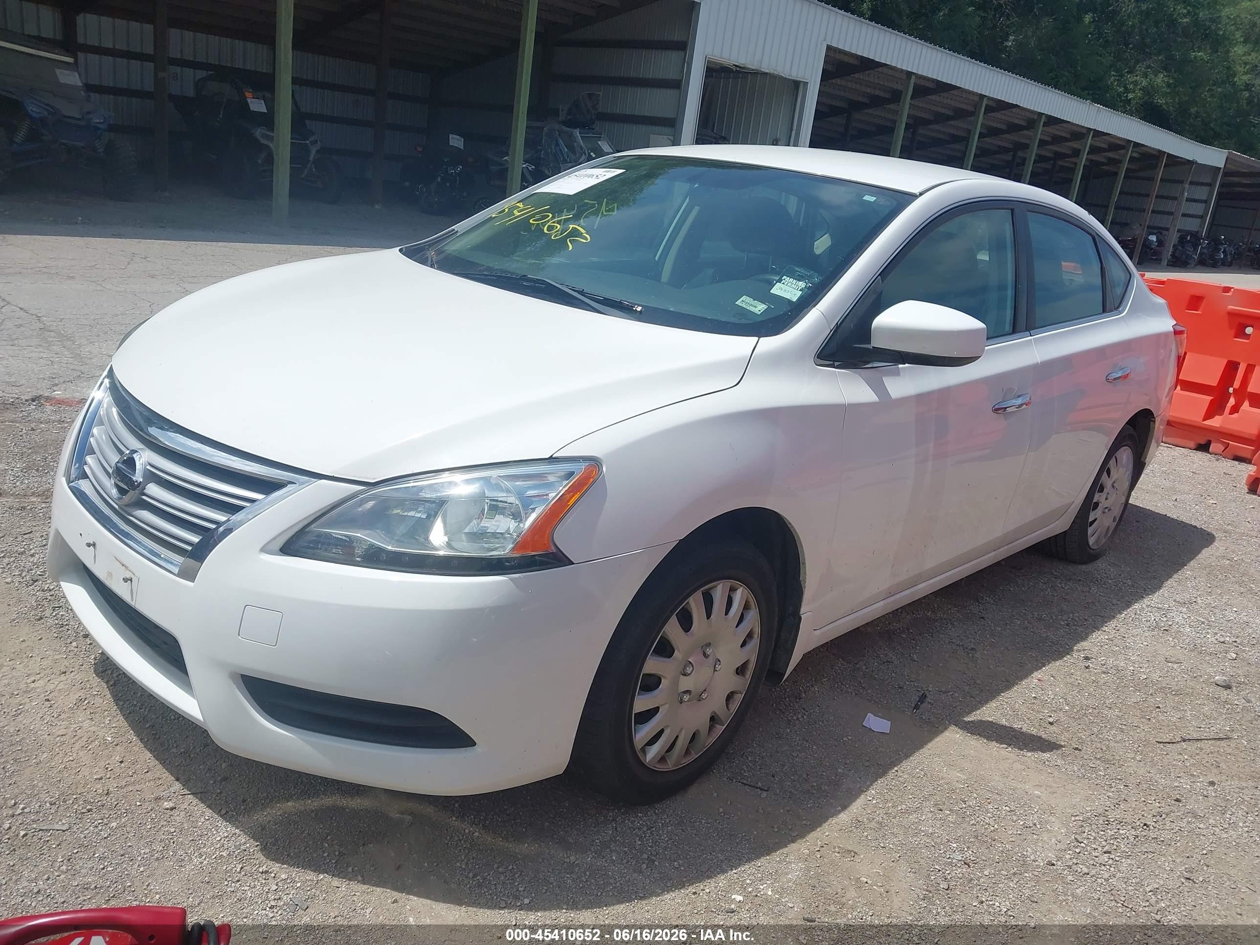 2015 Nissan Sentra Sv White vin: 3N1AB7AP9FL690137