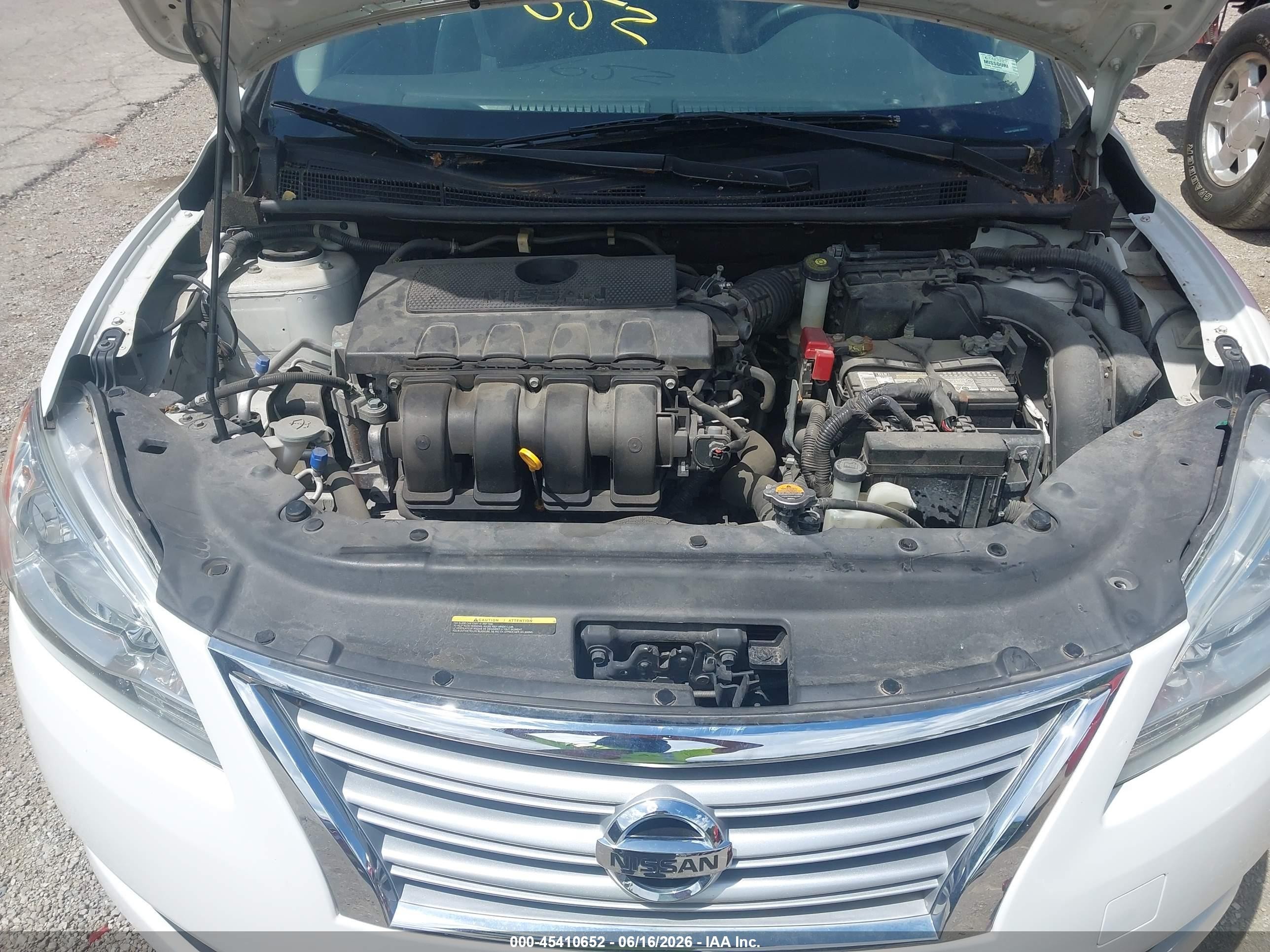 2015 Nissan Sentra Sv White vin: 3N1AB7AP9FL690137
