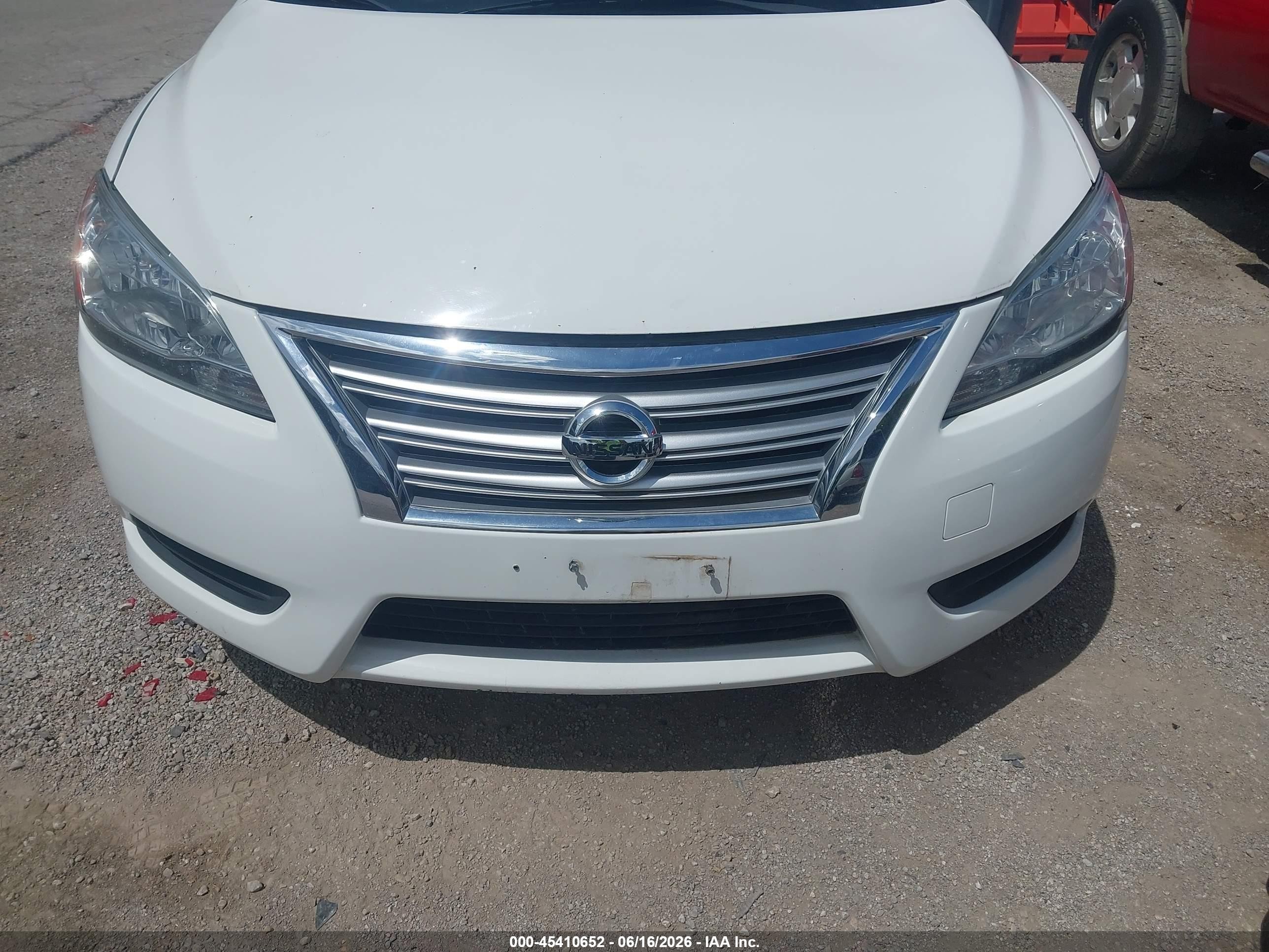 2015 Nissan Sentra Sv White vin: 3N1AB7AP9FL690137