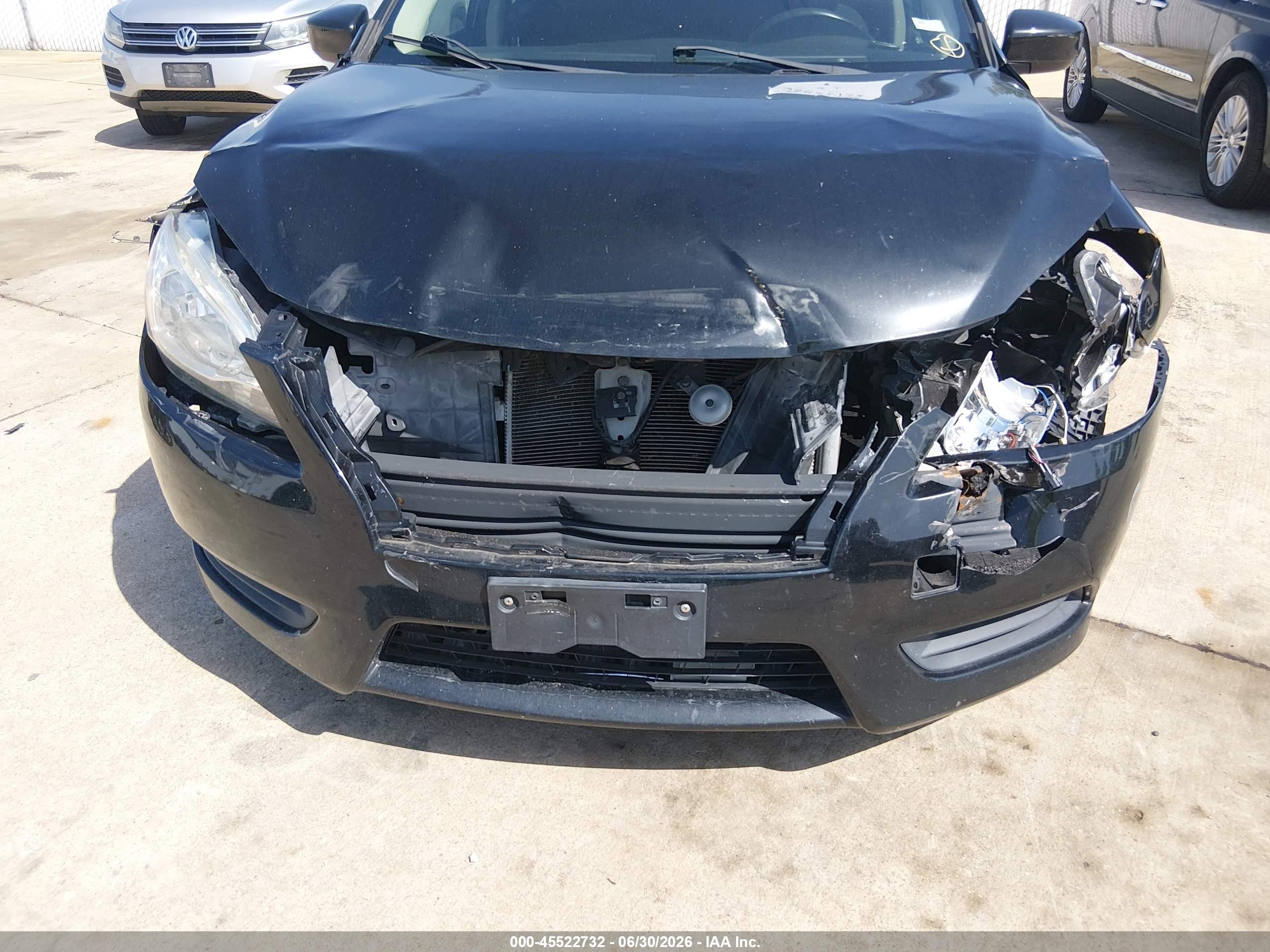 2015 Nissan Sentra Sv Black vin: 3N1AB7AP9FL693488