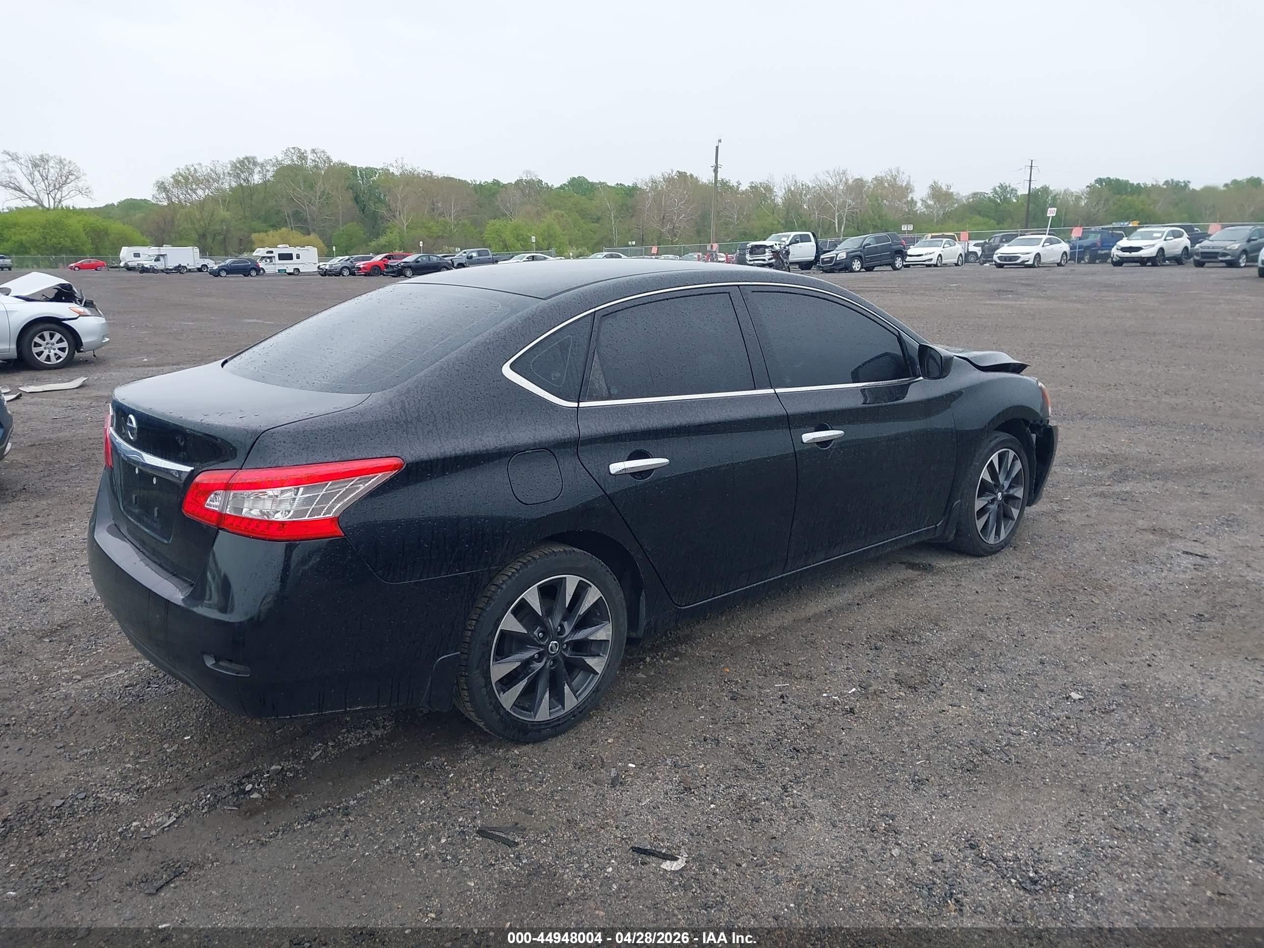 2015 Nissan Sentra S Black vin: 3N1AB7AP9FY223156