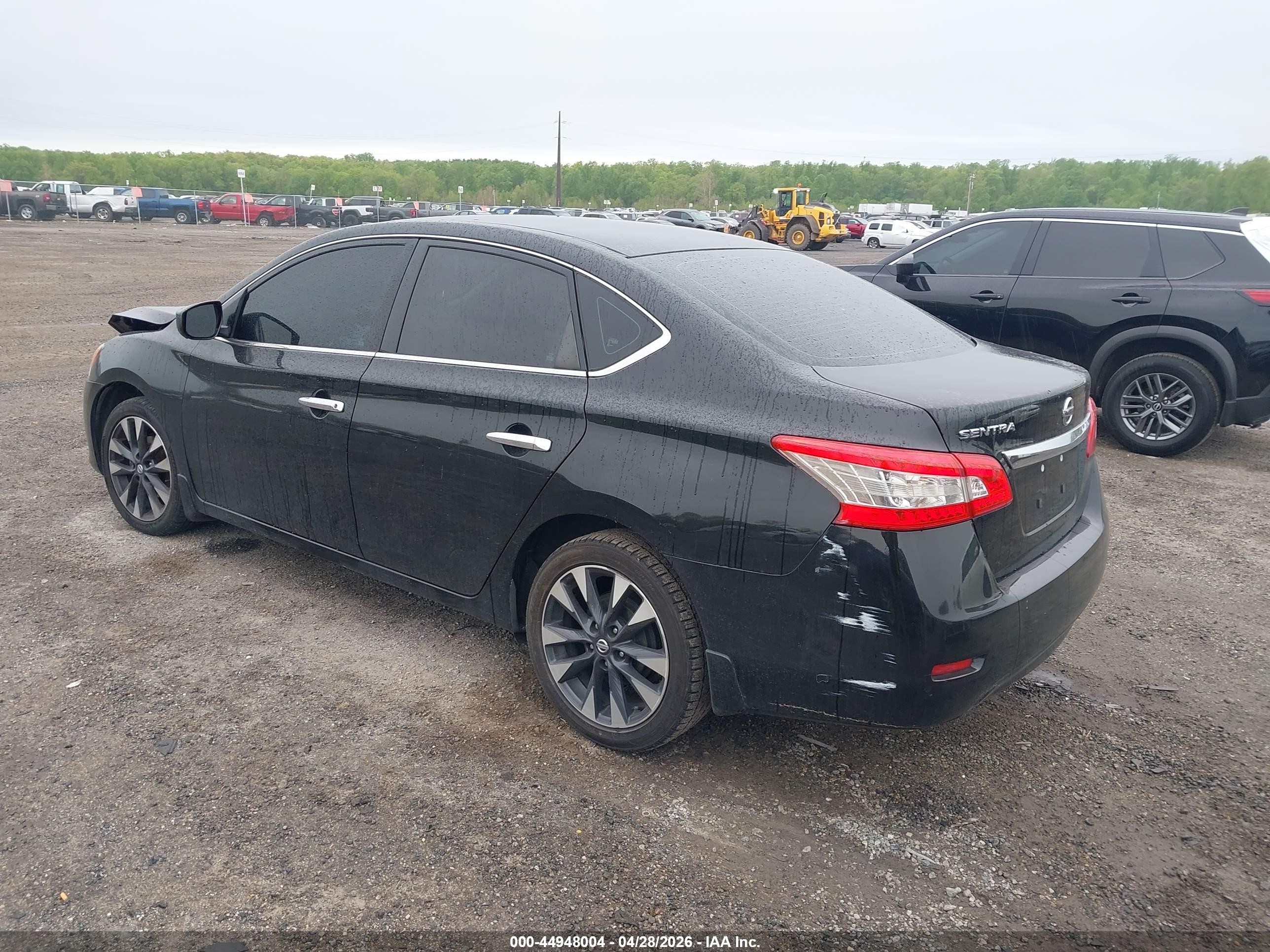 2015 Nissan Sentra S Black vin: 3N1AB7AP9FY223156