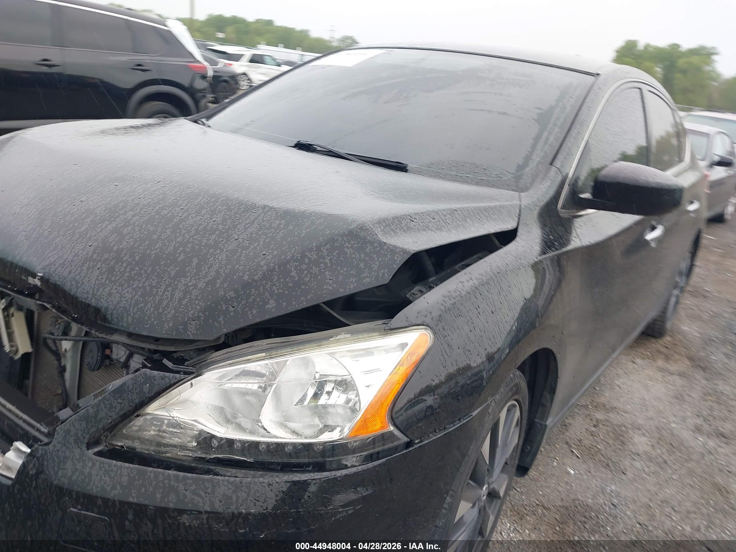 2015 Nissan Sentra S Black vin: 3N1AB7AP9FY223156
