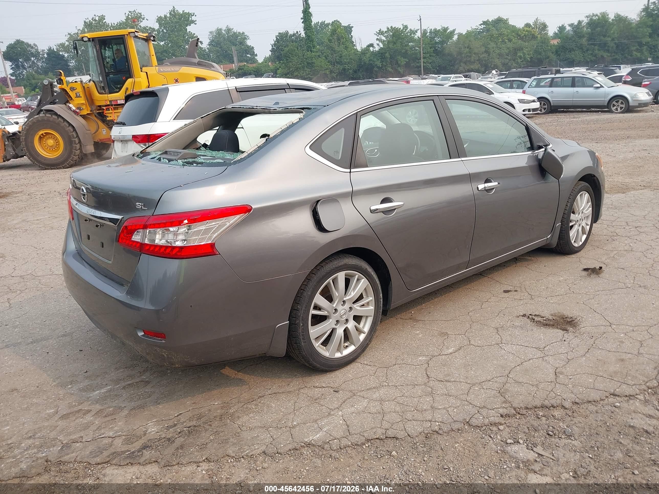 2015 Nissan Sentra Sl Gray vin: 3N1AB7AP9FY227983