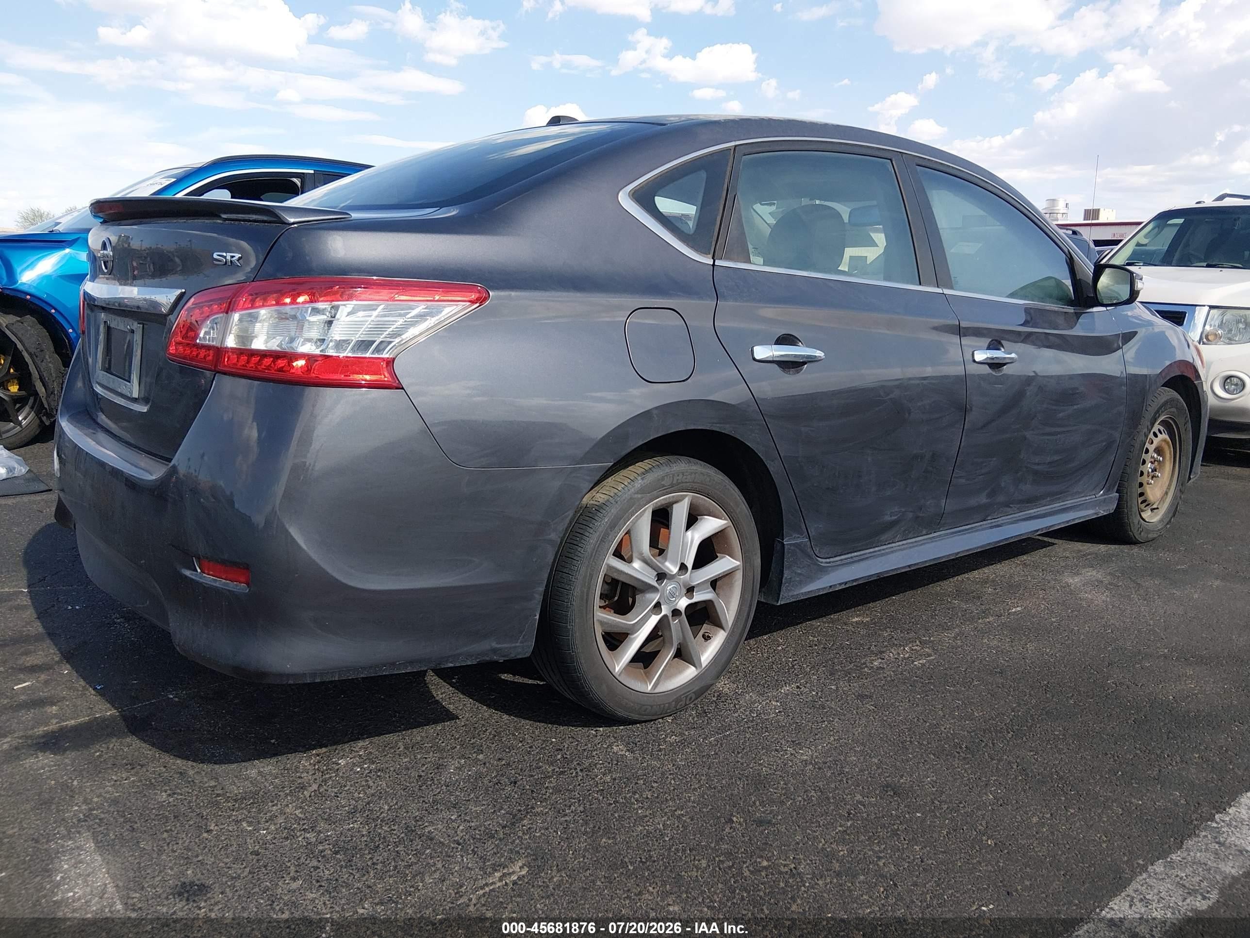 2015 Nissan Sentra Sr Gray vin: 3N1AB7AP9FY228423