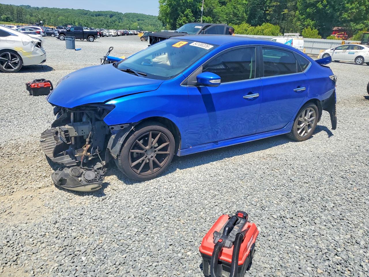 2015 Nissan Sentra Sr Blue vin: 3N1AB7AP9FY232780