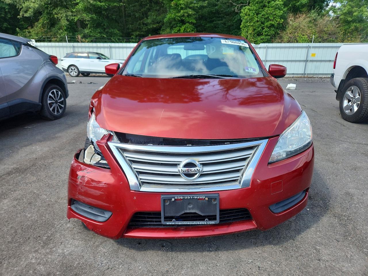 2015 Nissan Sentra Sv Red vin: 3N1AB7AP9FY233119