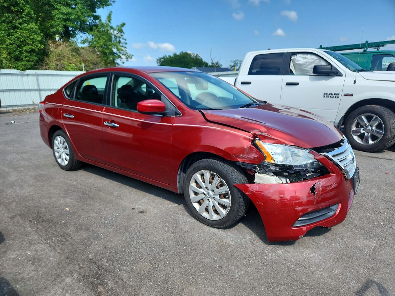 2015 Nissan Sentra Sv Red vin: 3N1AB7AP9FY233119