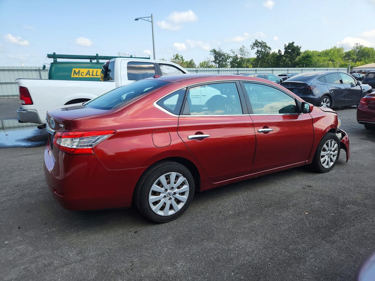 2015 Nissan Sentra Sv Red vin: 3N1AB7AP9FY233119