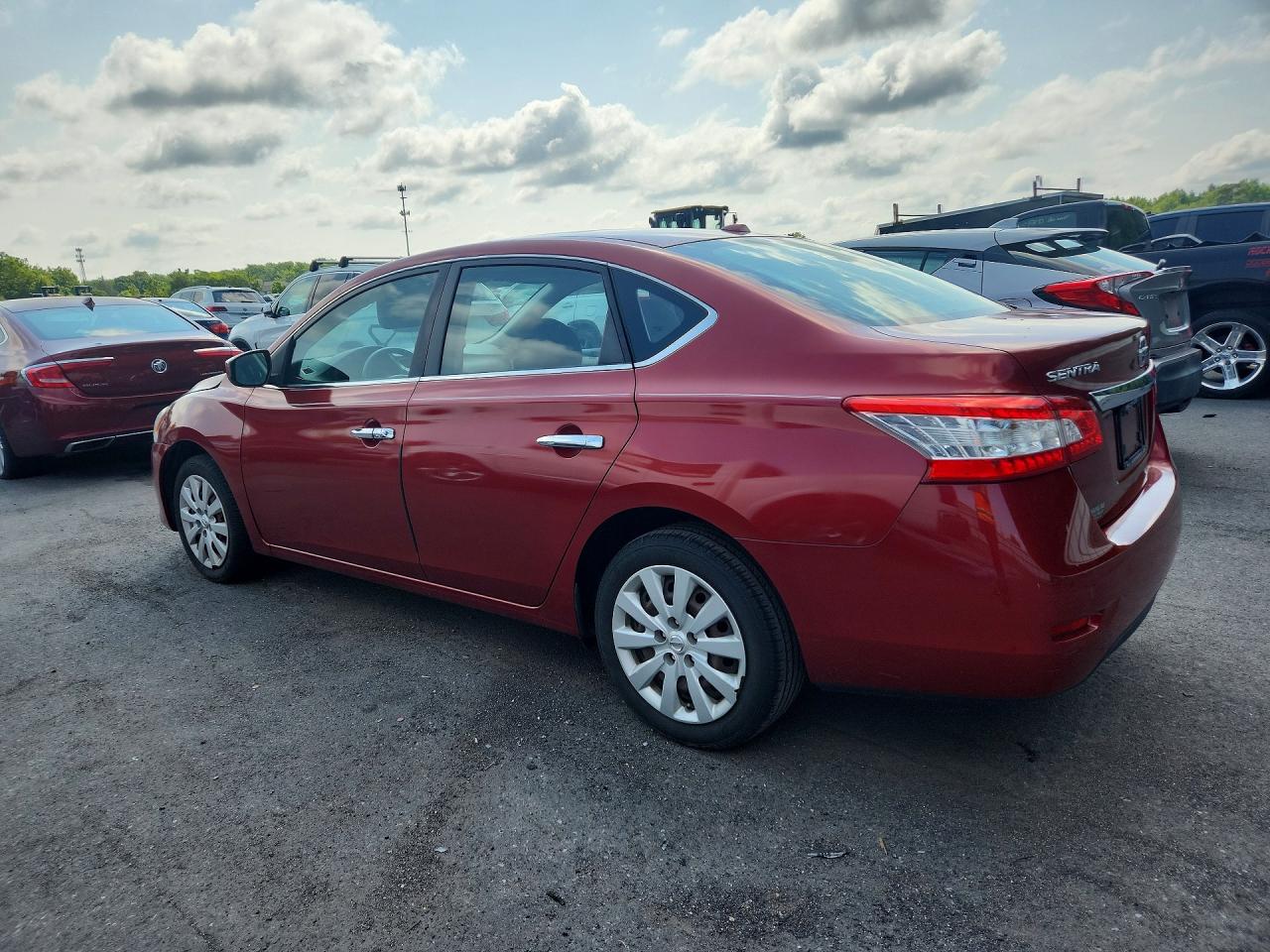 2015 Nissan Sentra Sv Red vin: 3N1AB7AP9FY233119