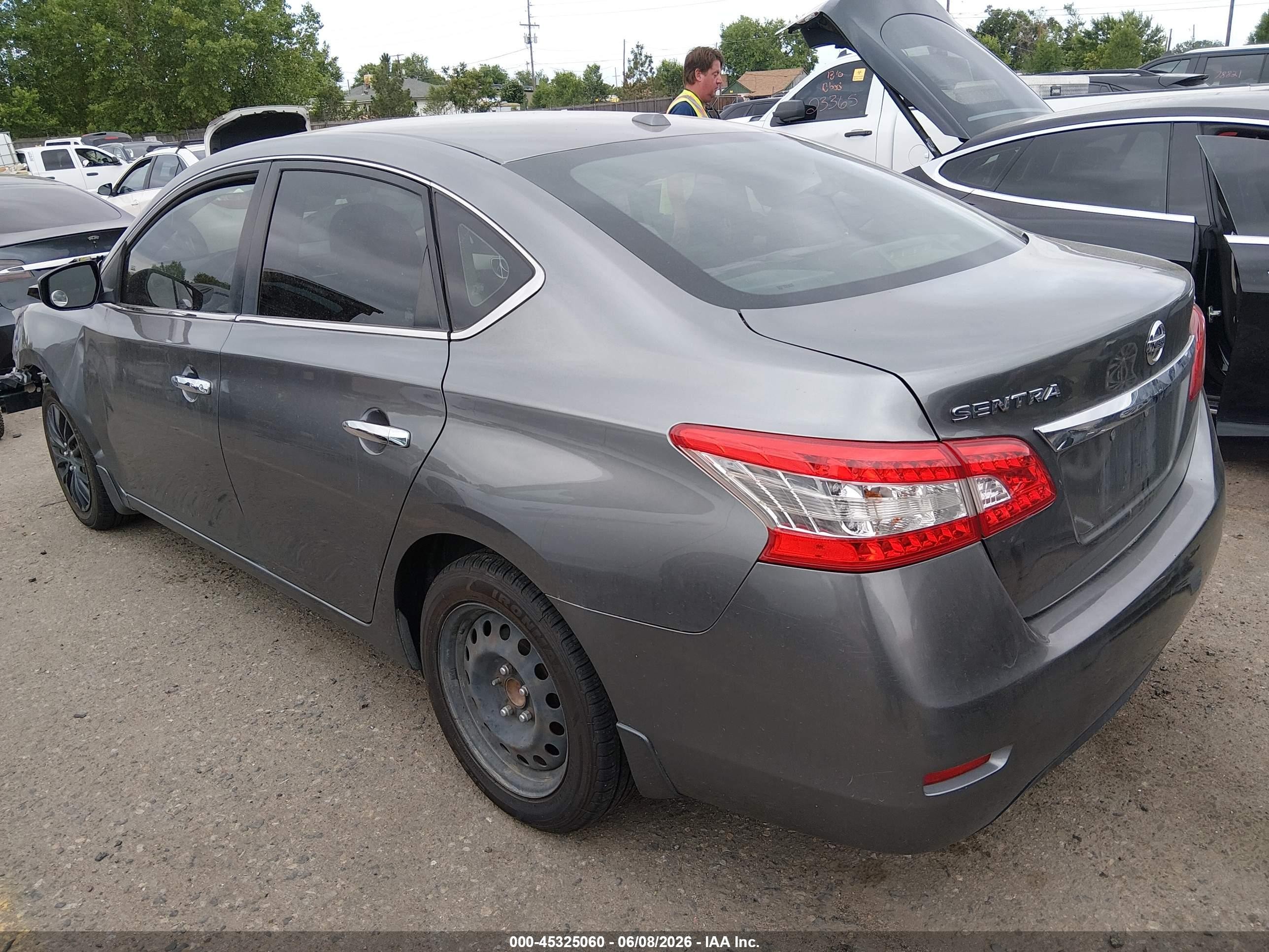 2015 Nissan Sentra Sv Silver vin: 3N1AB7AP9FY238238