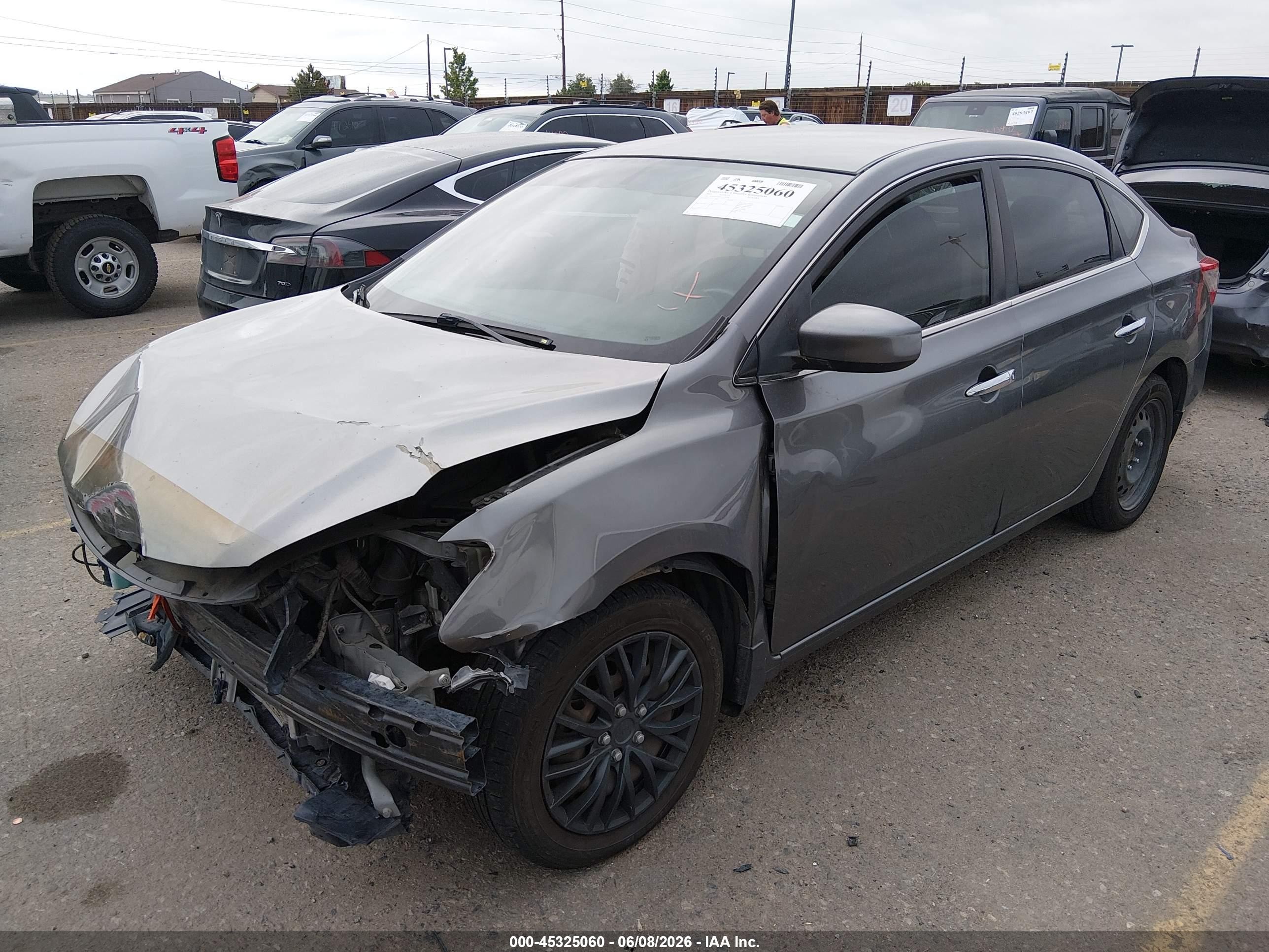 2015 Nissan Sentra Sv Silver vin: 3N1AB7AP9FY238238
