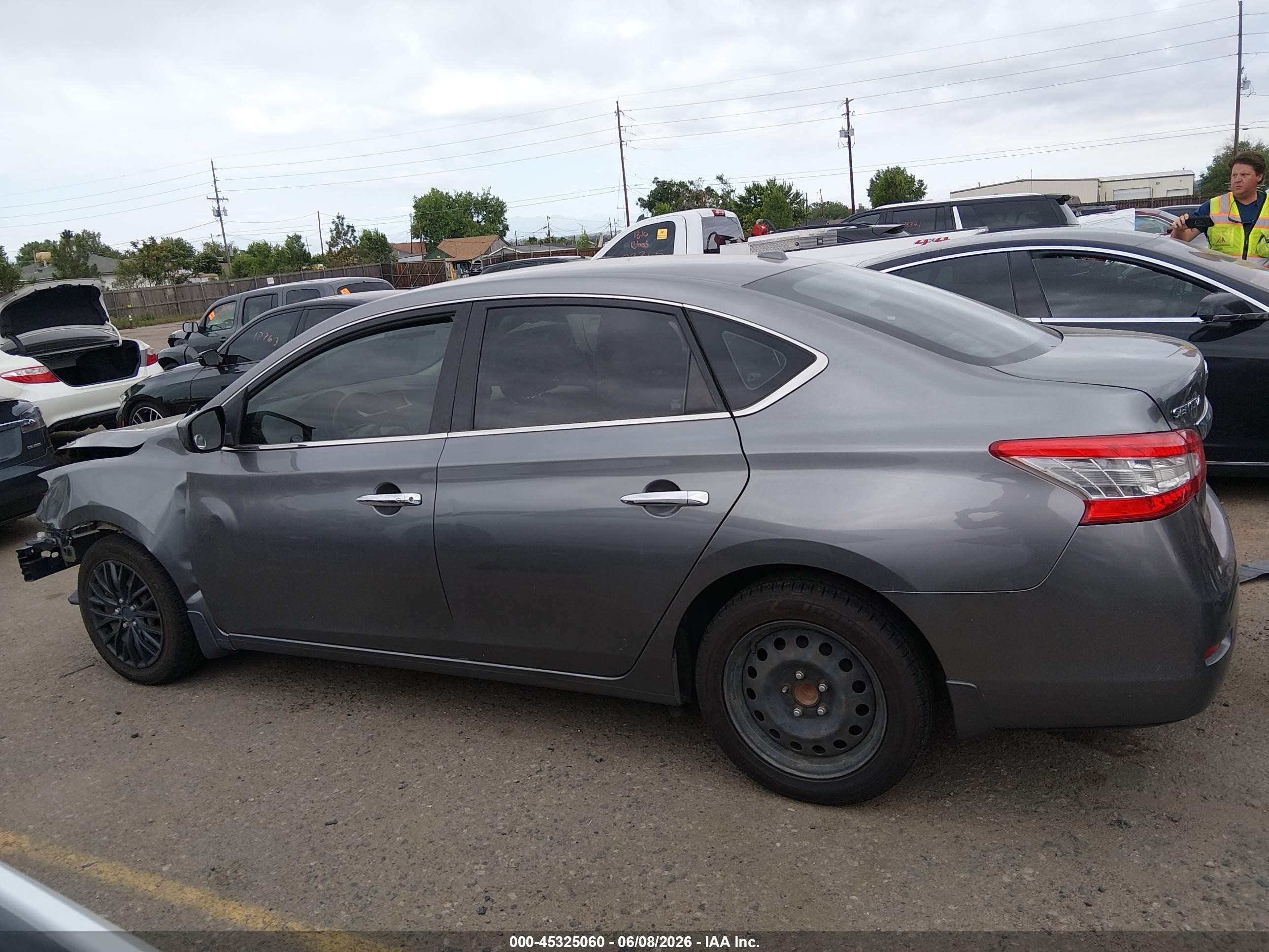 2015 Nissan Sentra Sv Silver vin: 3N1AB7AP9FY238238