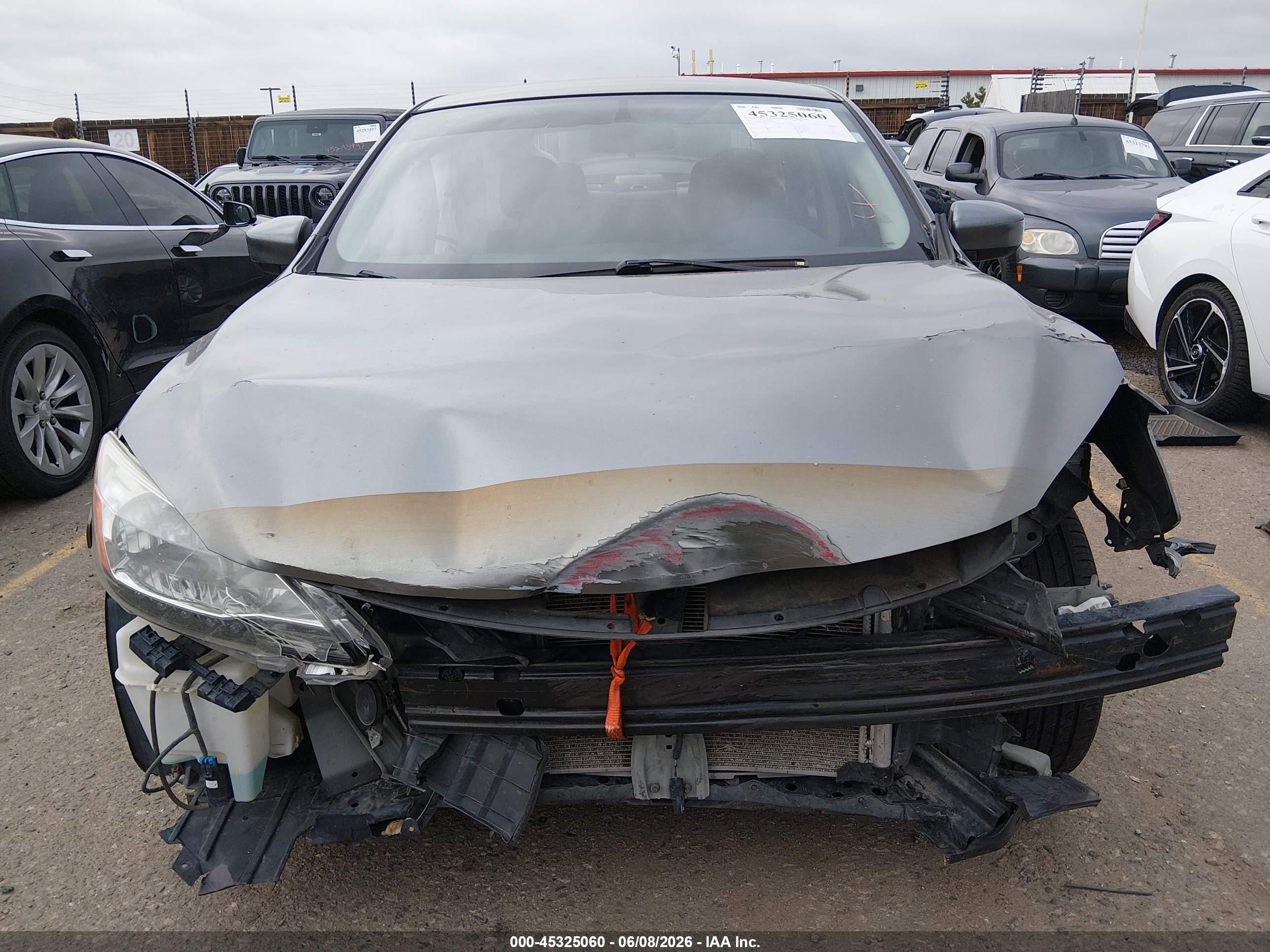 2015 Nissan Sentra Sv Silver vin: 3N1AB7AP9FY238238
