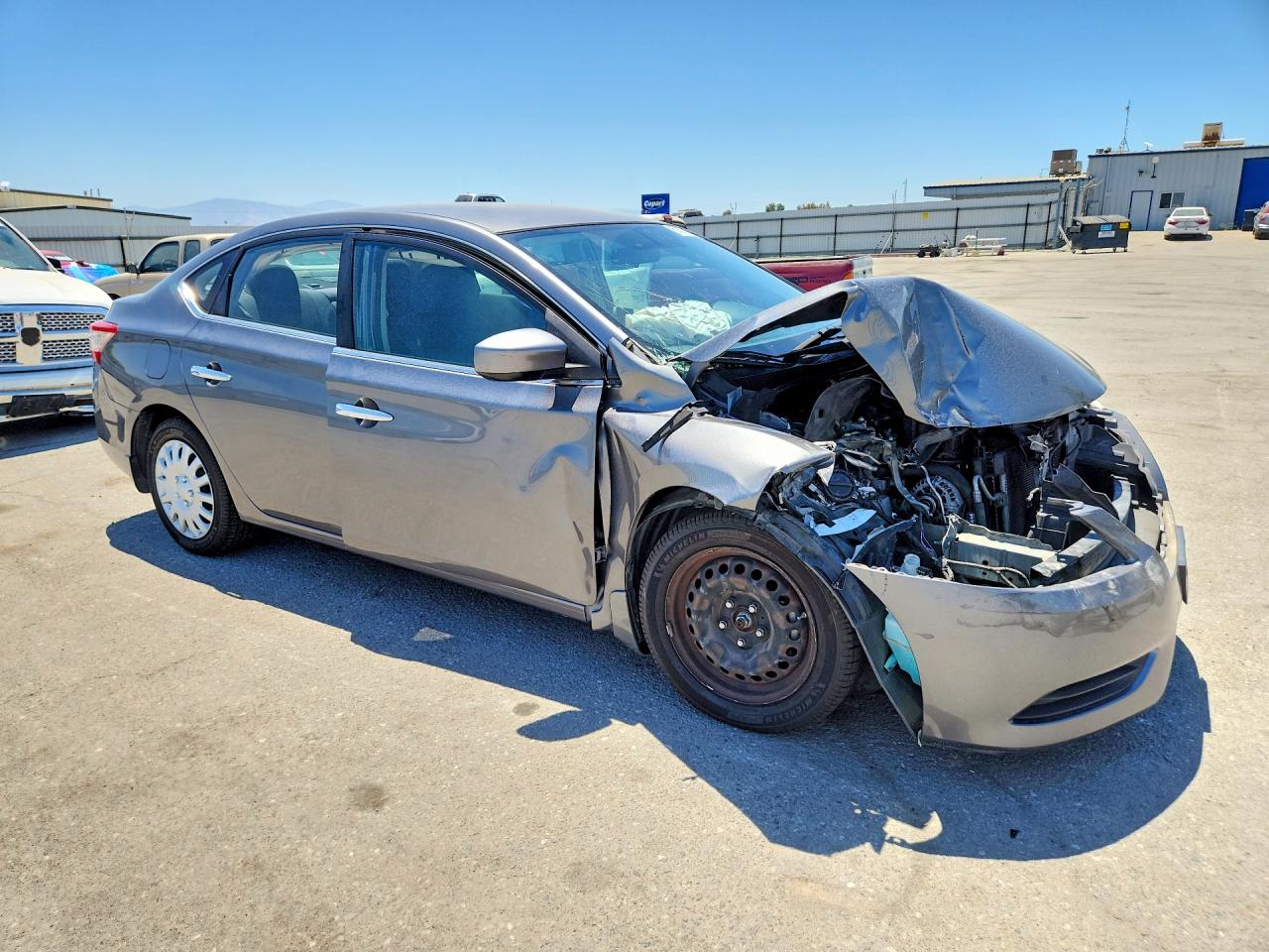 2015 Nissan Sentra S Серый vin: 3N1AB7AP9FY261857