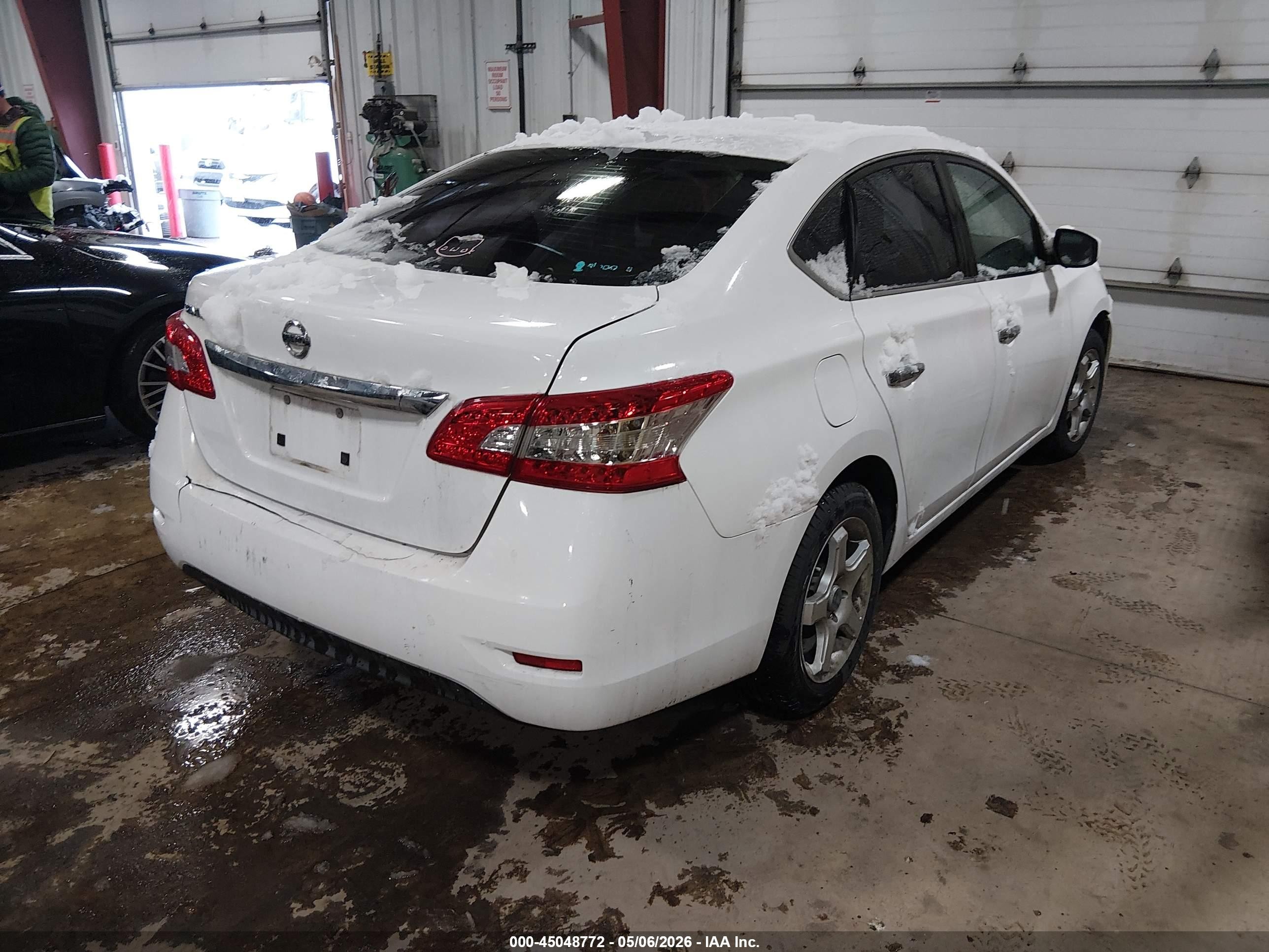 2015 Nissan Sentra S White vin: 3N1AB7AP9FY265407