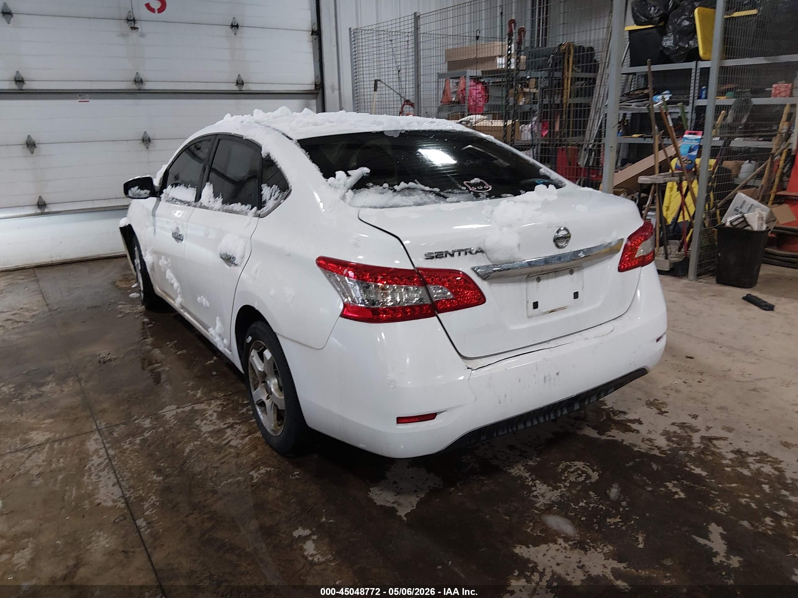 2015 Nissan Sentra S White vin: 3N1AB7AP9FY265407
