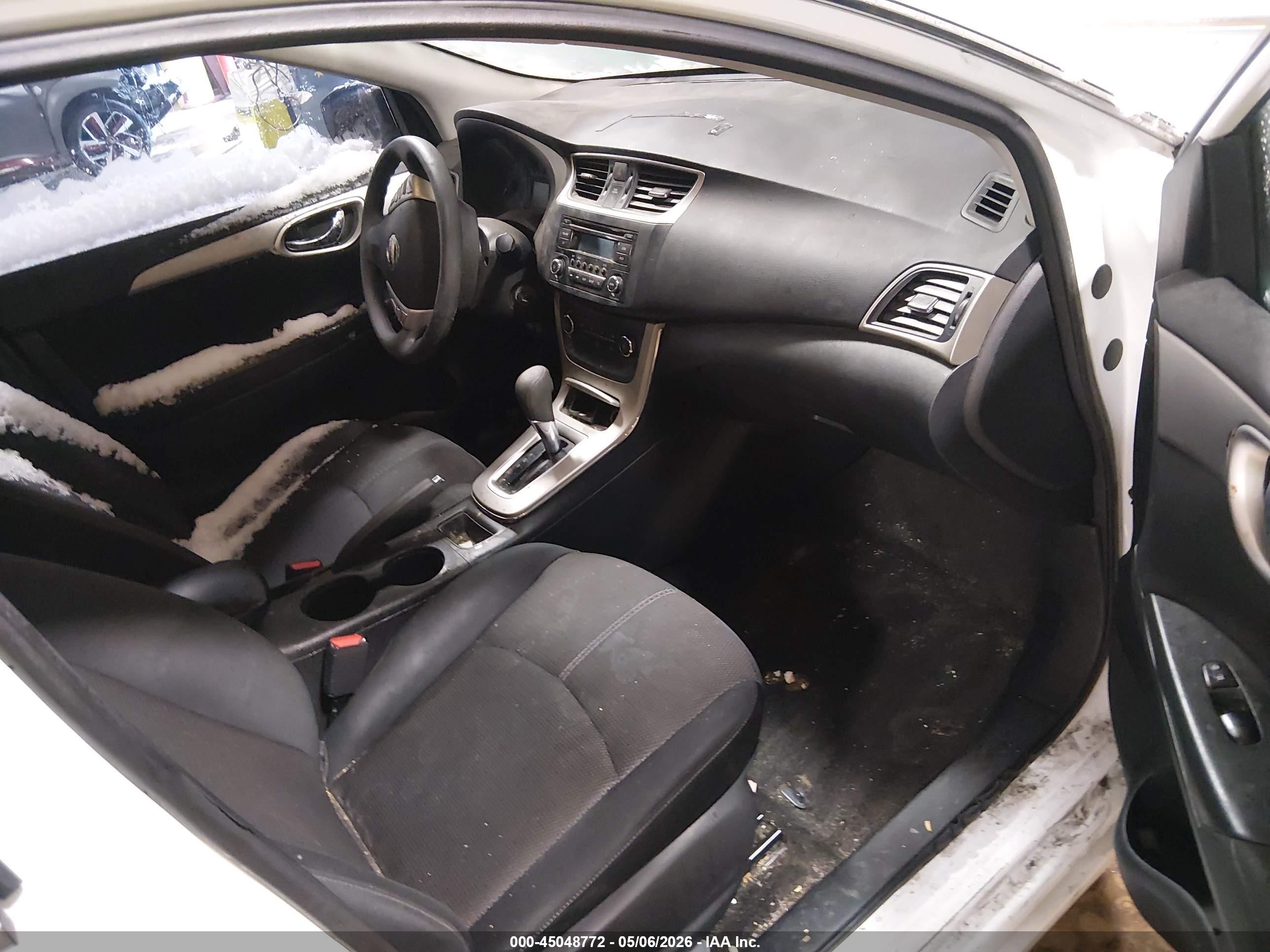 2015 Nissan Sentra S White vin: 3N1AB7AP9FY265407