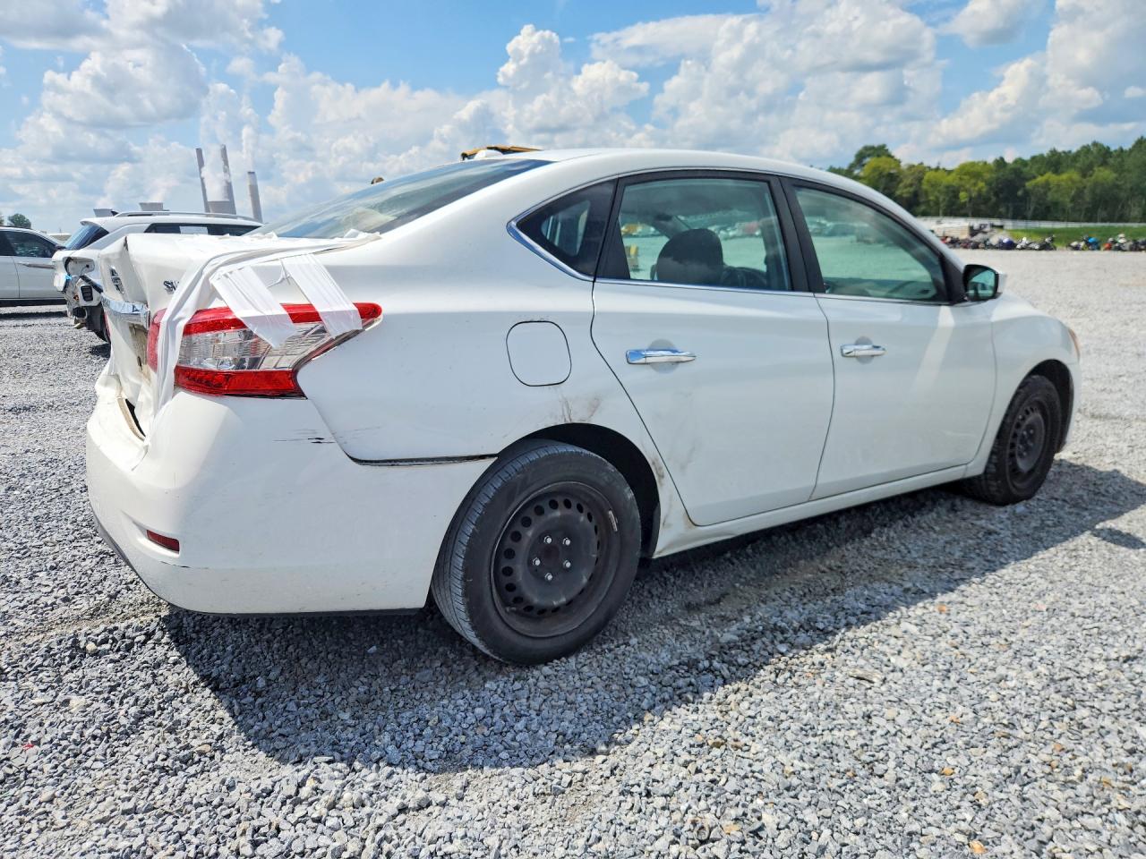 2015 Nissan Sentra Sv White vin: 3N1AB7AP9FY271563