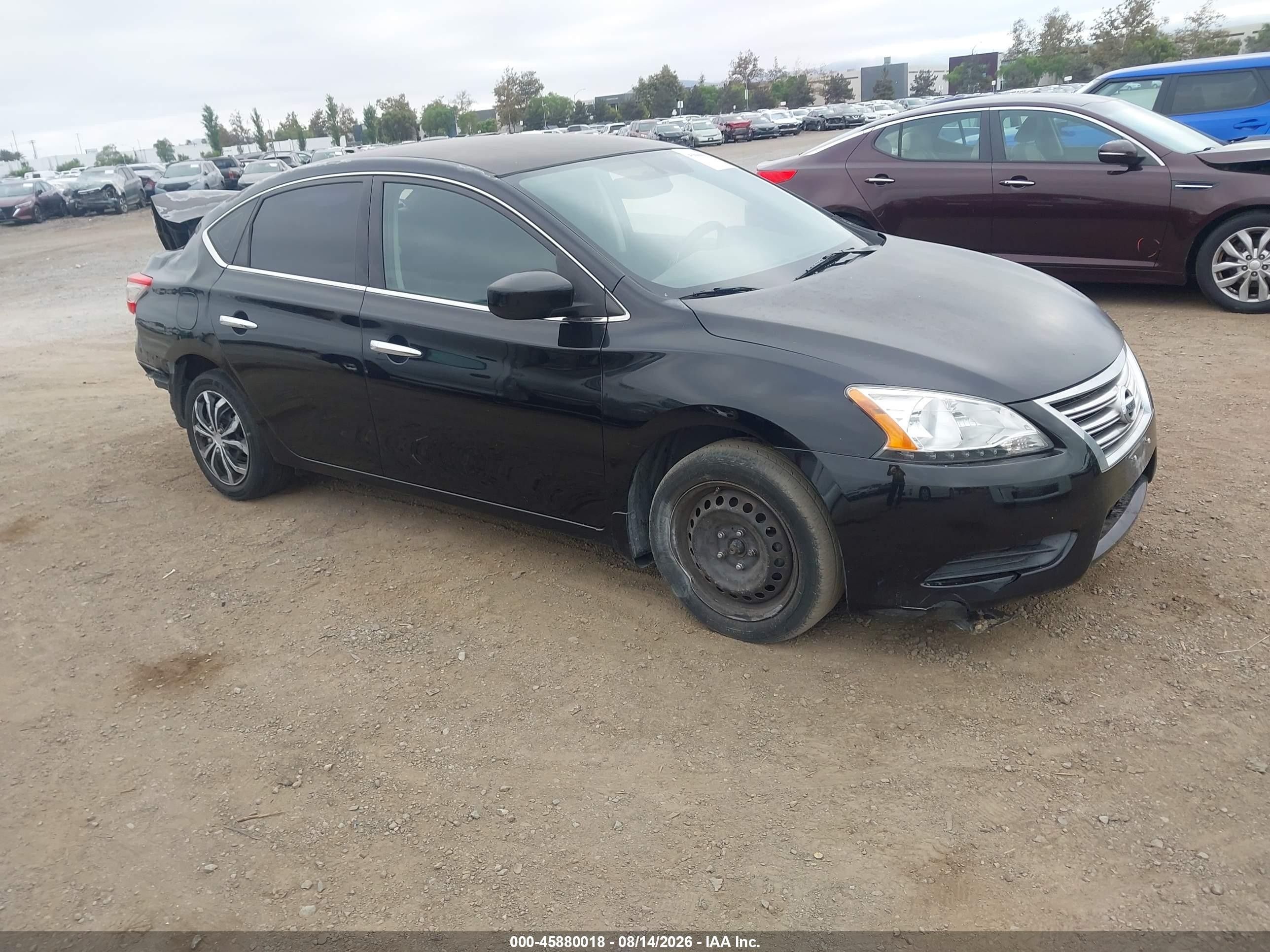 2015 Nissan Sentra S Black vin: 3N1AB7AP9FY279193