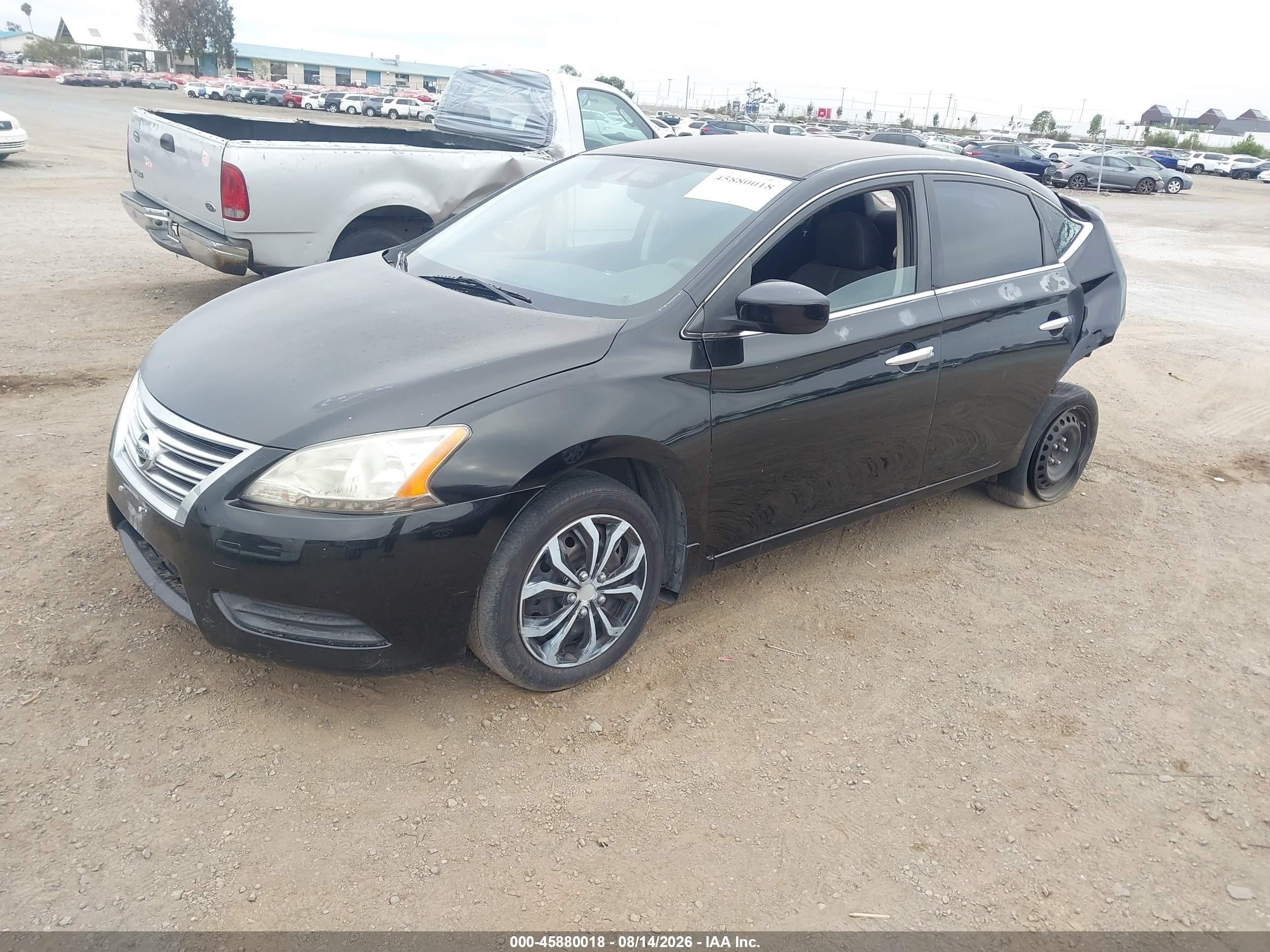 2015 Nissan Sentra S Черный vin: 3N1AB7AP9FY279193